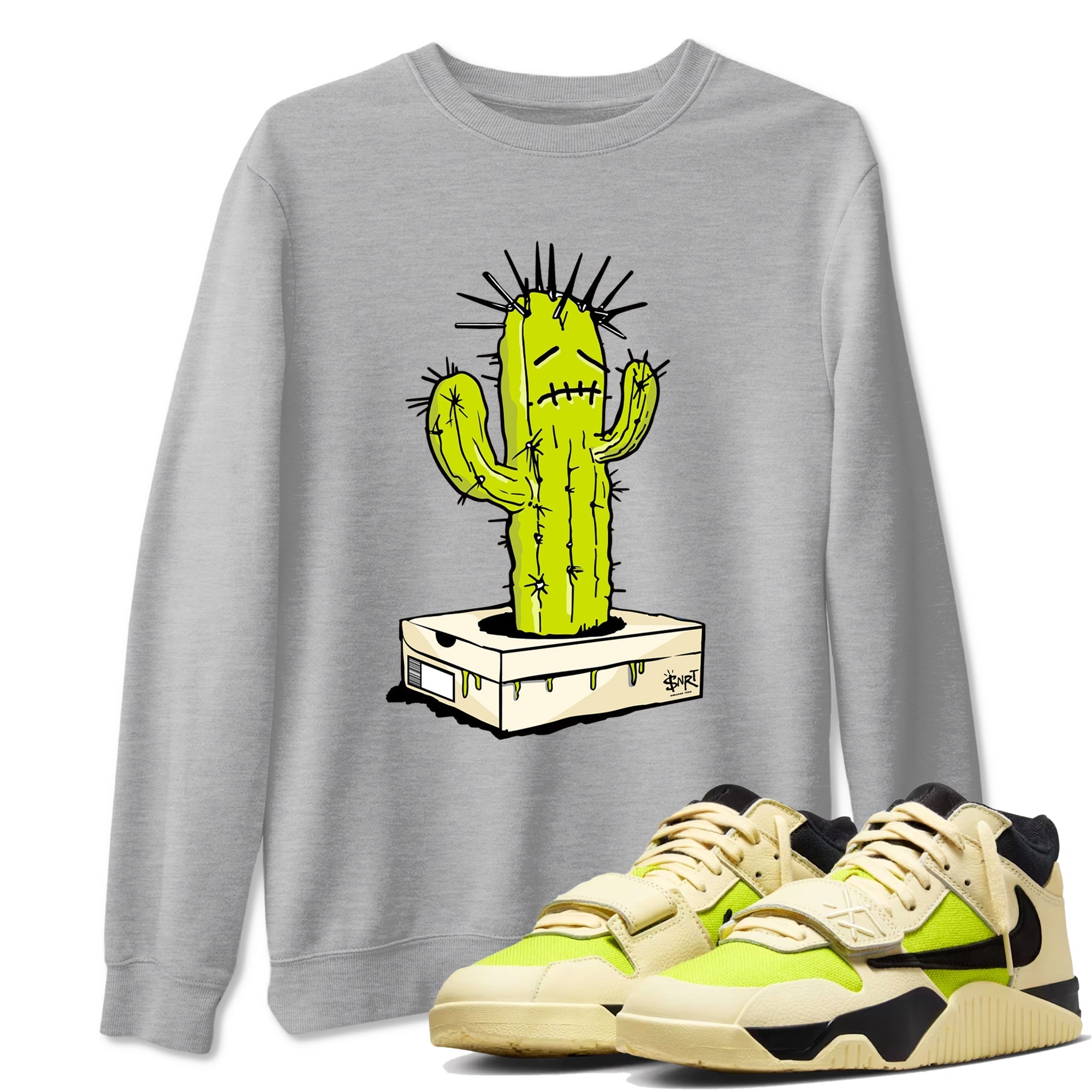snkmatch Box Cactus snkmatch Tees - Jordan Jumpman Jack Travis Scott Bright Cactus
