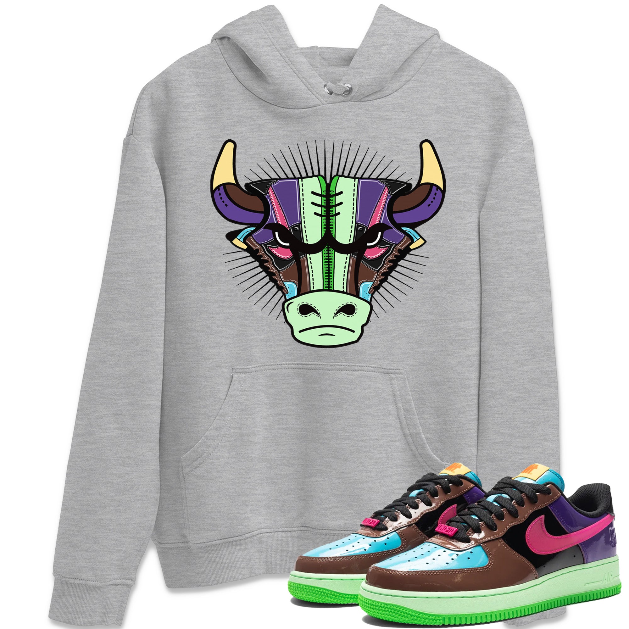 snkmatch Bull Head Unisex Tops - Air Force 1 Undefeated Fauna Brown