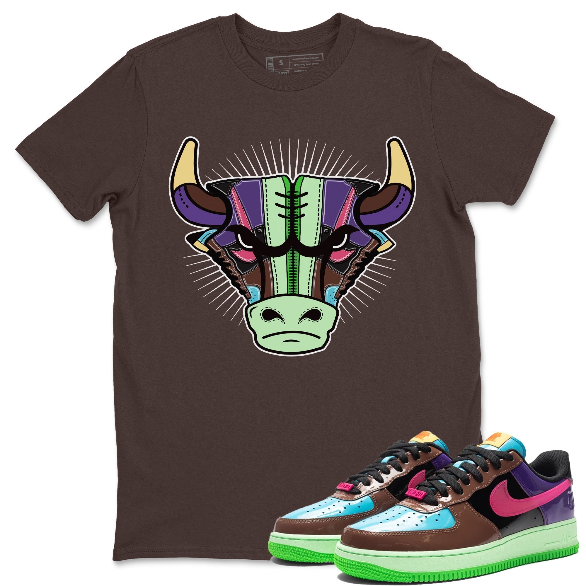 snkmatch Bull Head Unisex Tops - Air Force 1 Undefeated Fauna Brown