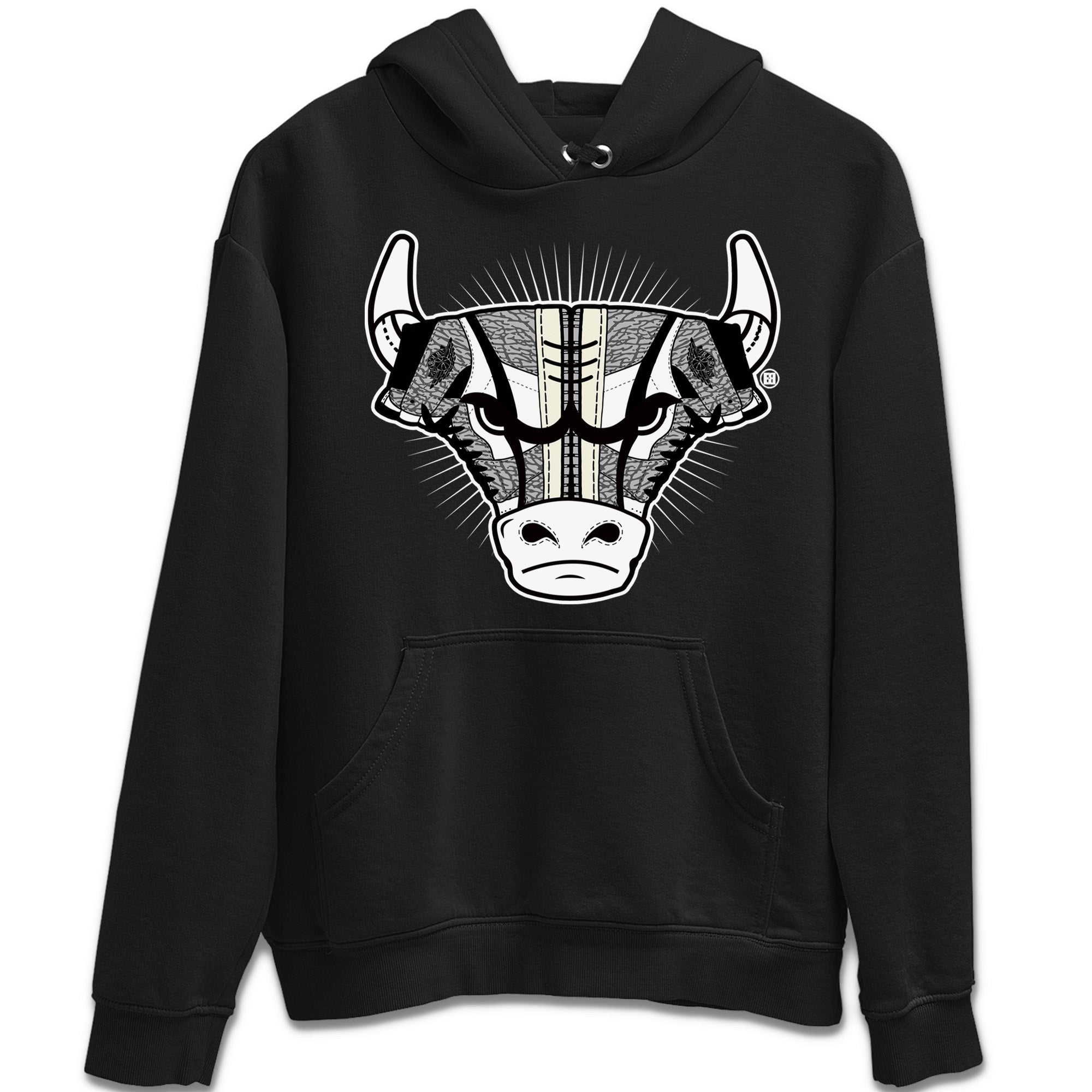 snkmatch Bull Head Unisex Tops - Air Jordan 1 White Cement