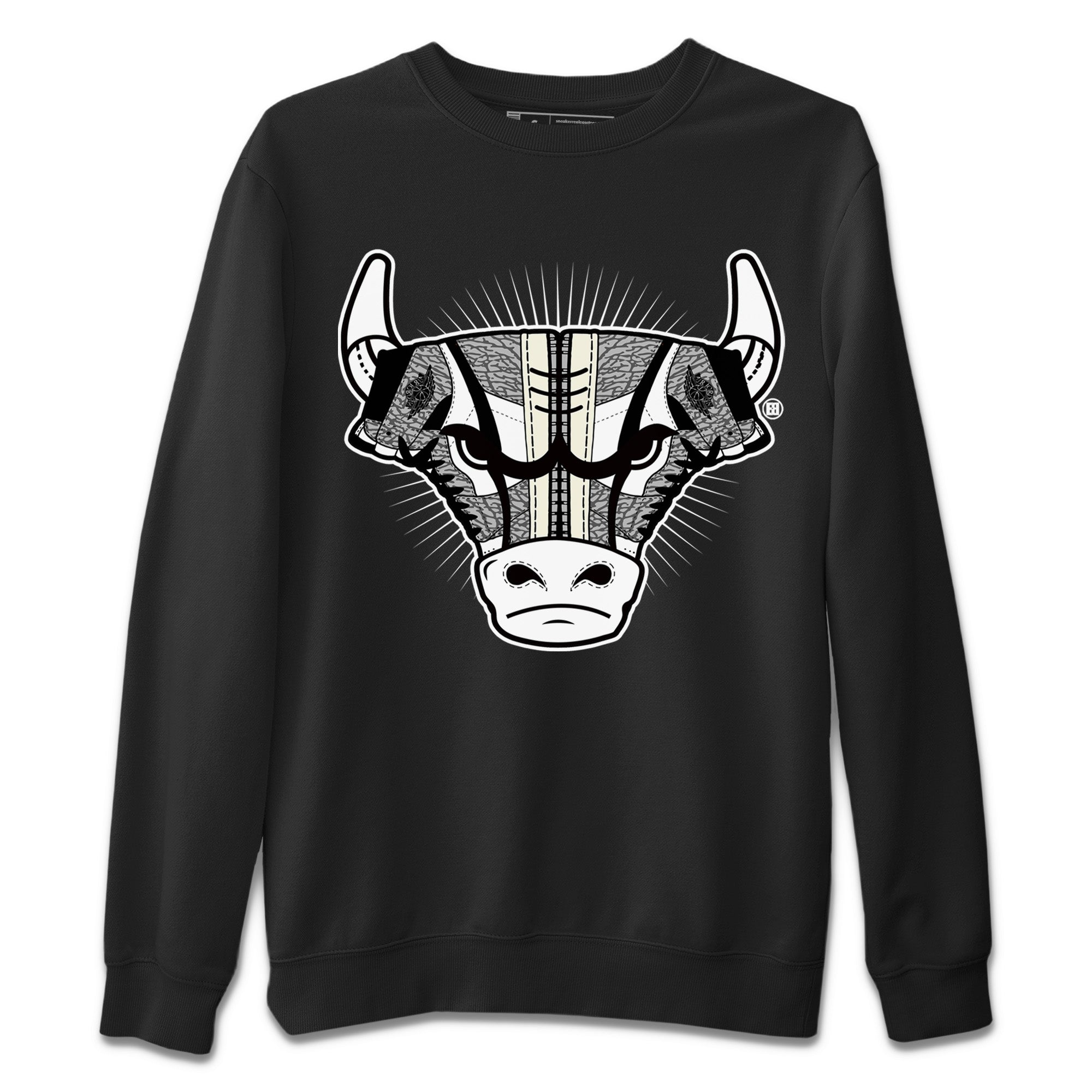 snkmatch Bull Head Unisex Tops - Air Jordan 1 White Cement