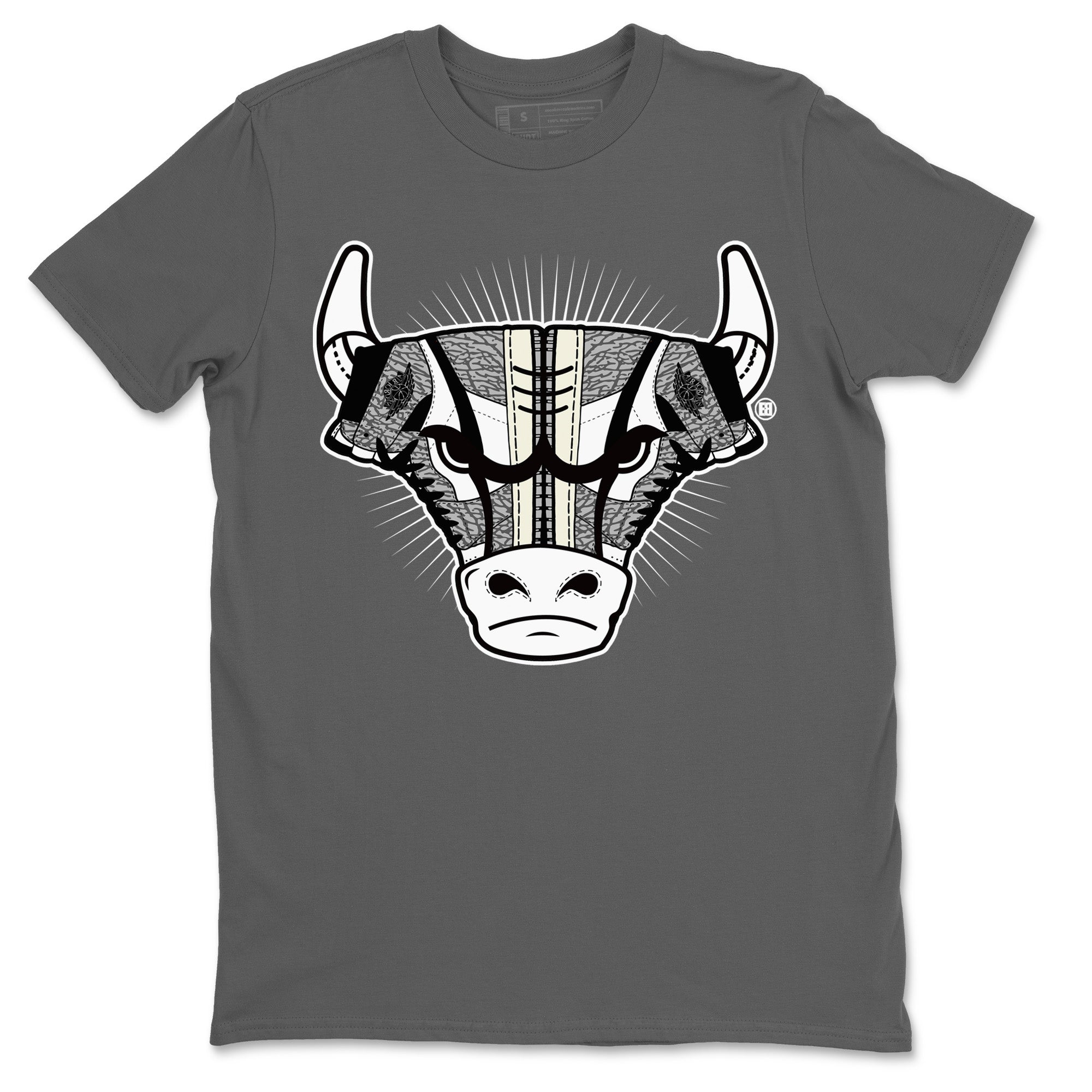 snkmatch Bull Head Unisex Tops - Air Jordan 1 White Cement