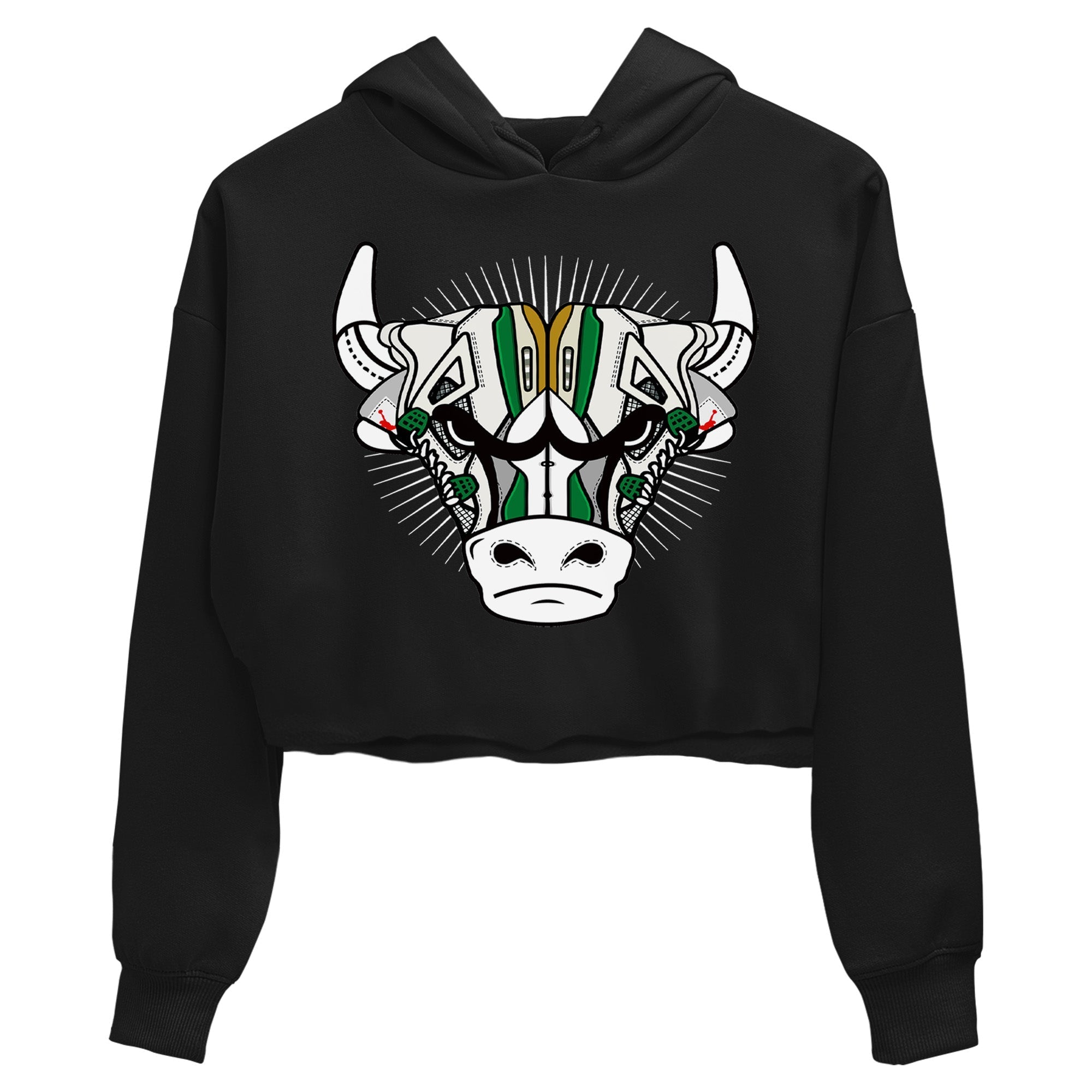 snkmatch Bull Head Women's Tops - Air Jordan 4 Pine Green