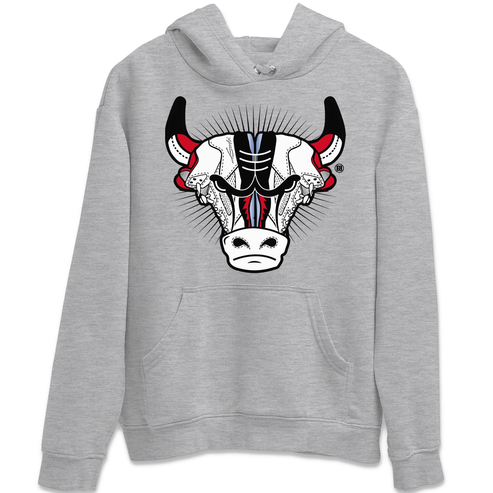 snkmatch Bull Head Unisex Tops - Air Jordan 5 Fire Red