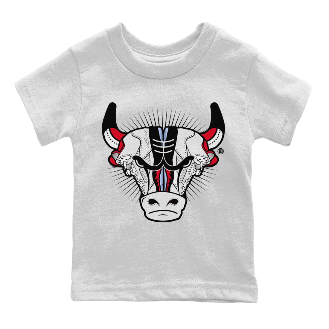snkmatch Bull Head Kids Tops - Air Jordan 5 Fire Red