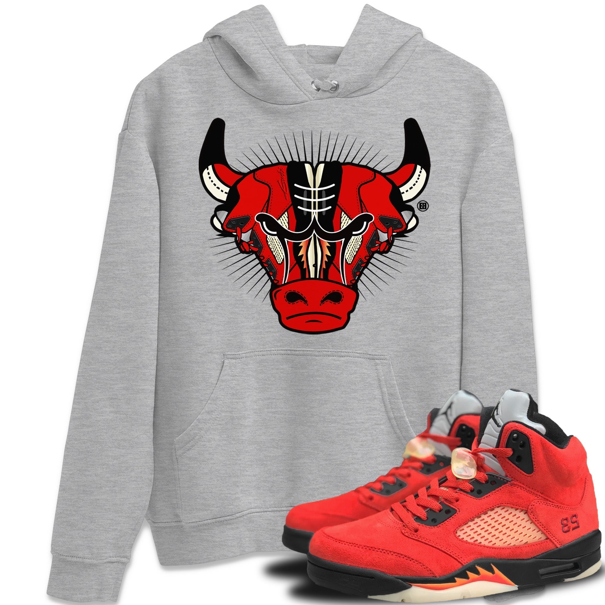 snkmatch Bull Head Unisex Tops - Air Jordan 5 Mars For Her
