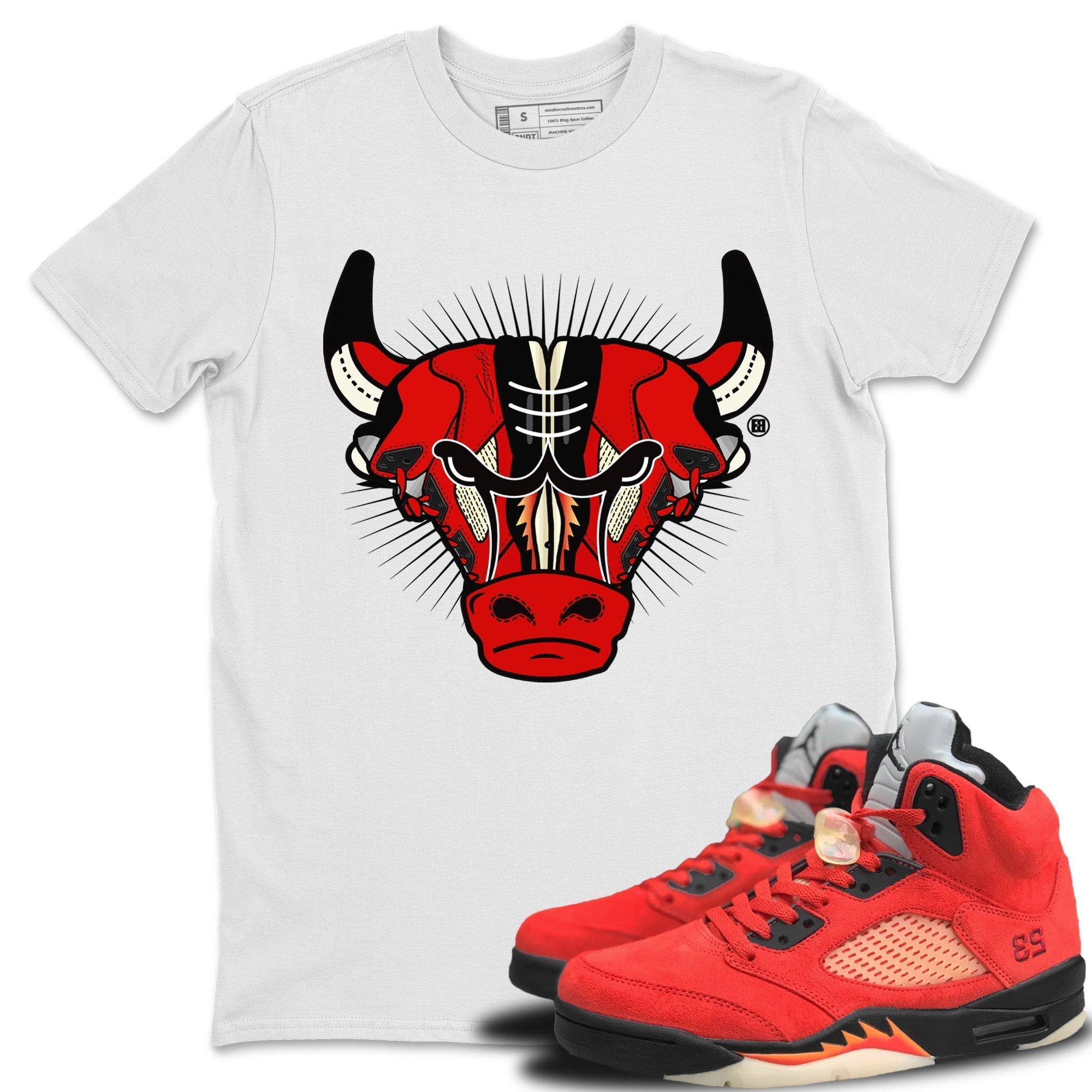 snkmatch Bull Head Unisex Tops - Air Jordan 5 Mars For Her