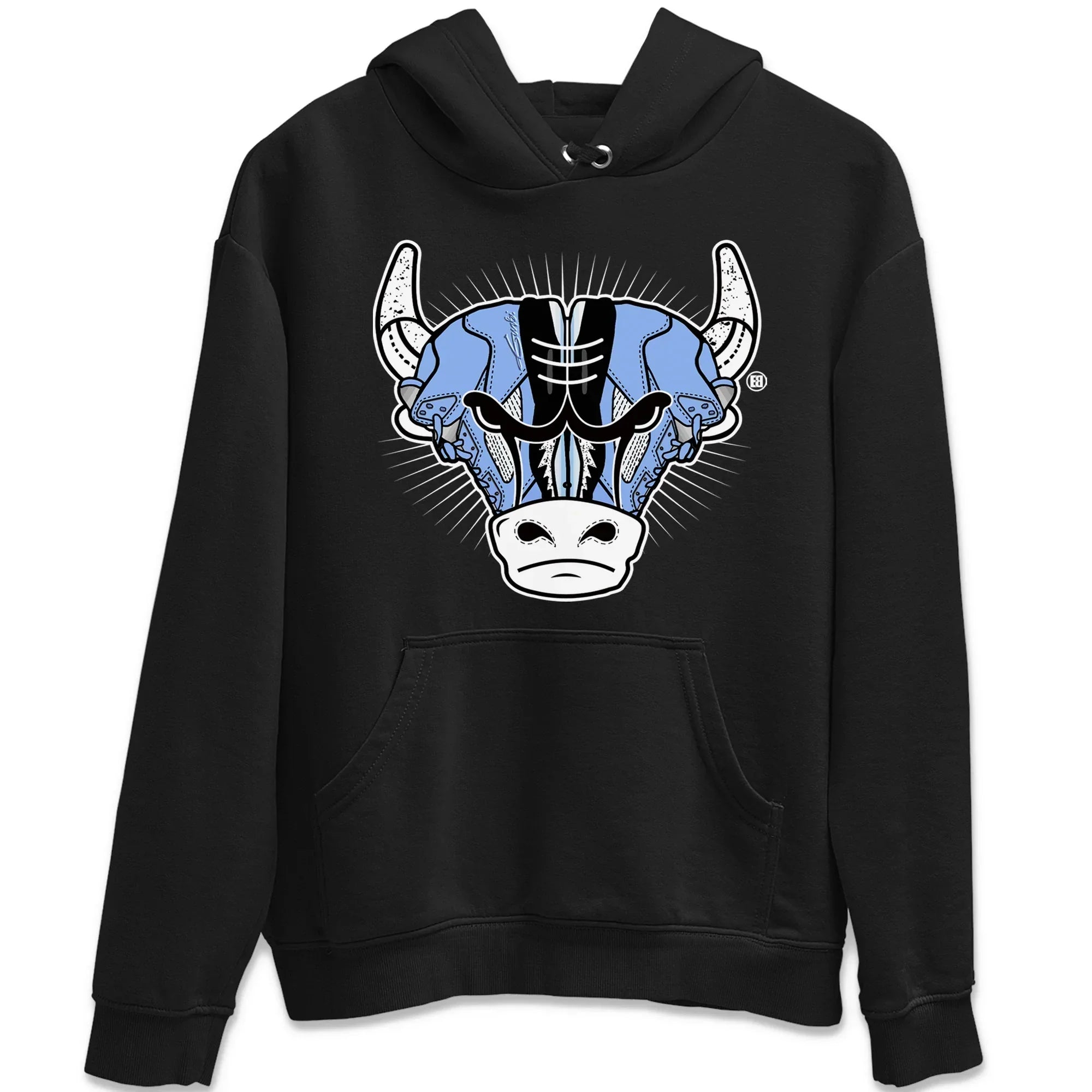 snkmatch Bull Head Unisex Tops - Air Jordan 5 UNC