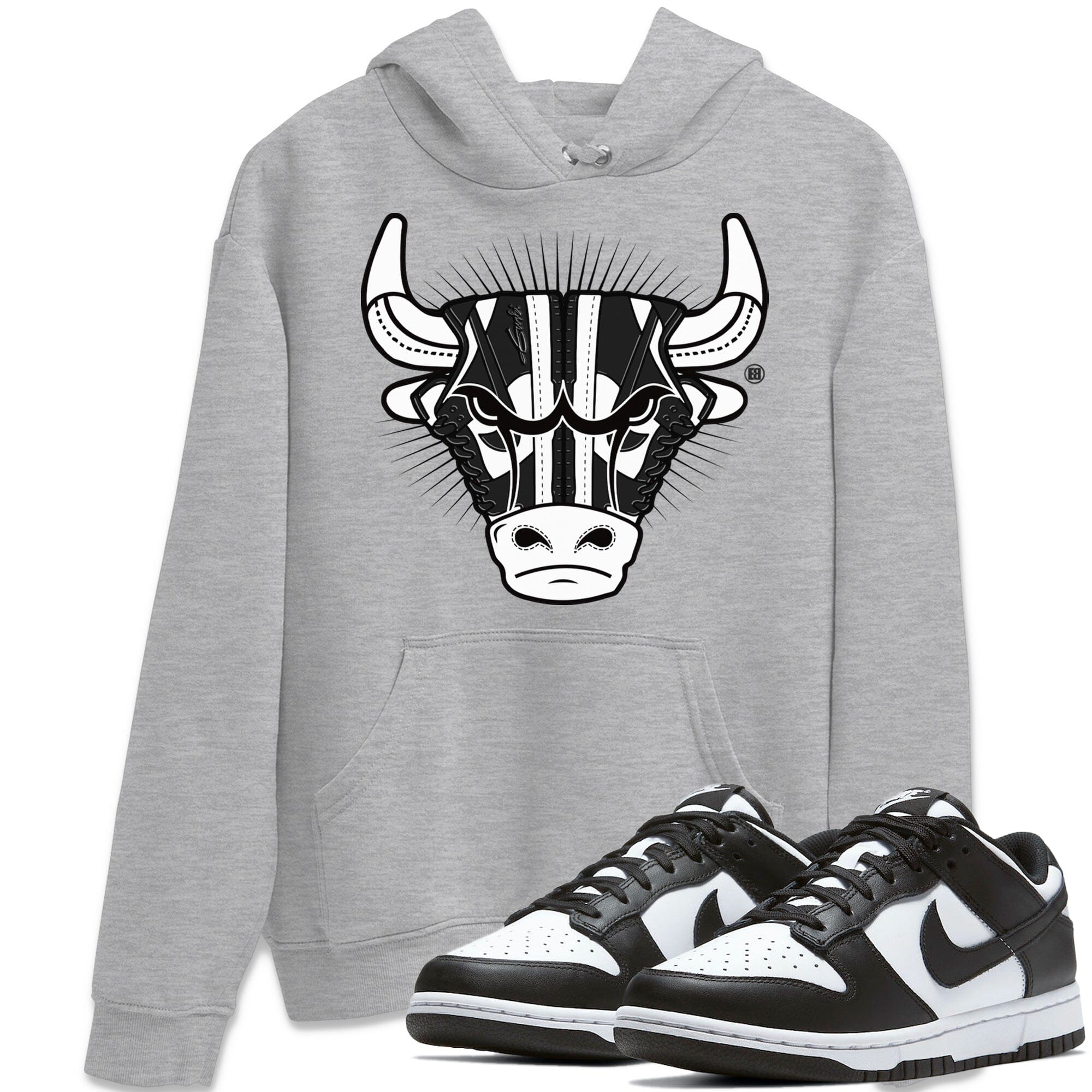 snkmatch Bull Head Unisex Tops - Dunk Panda