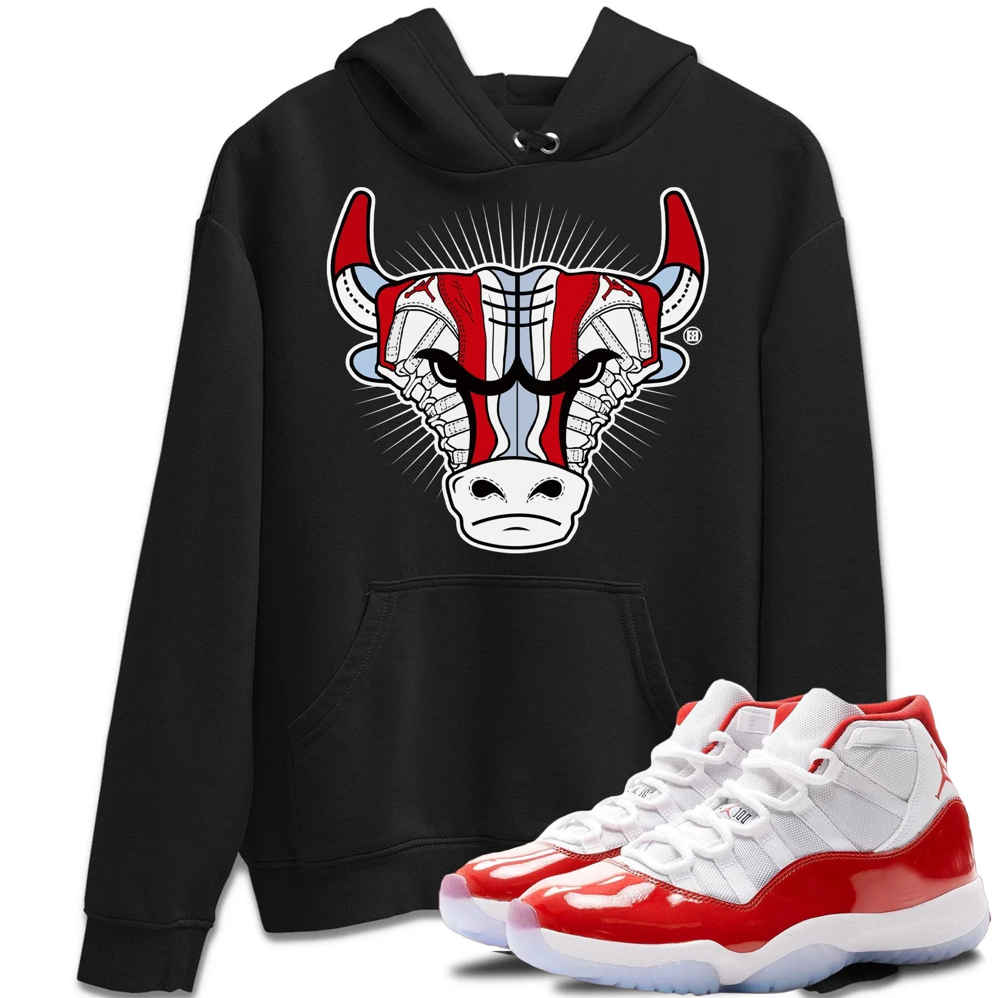 snkmatch Bull Head Unisex Tops - Air Jordan 11 Cherry