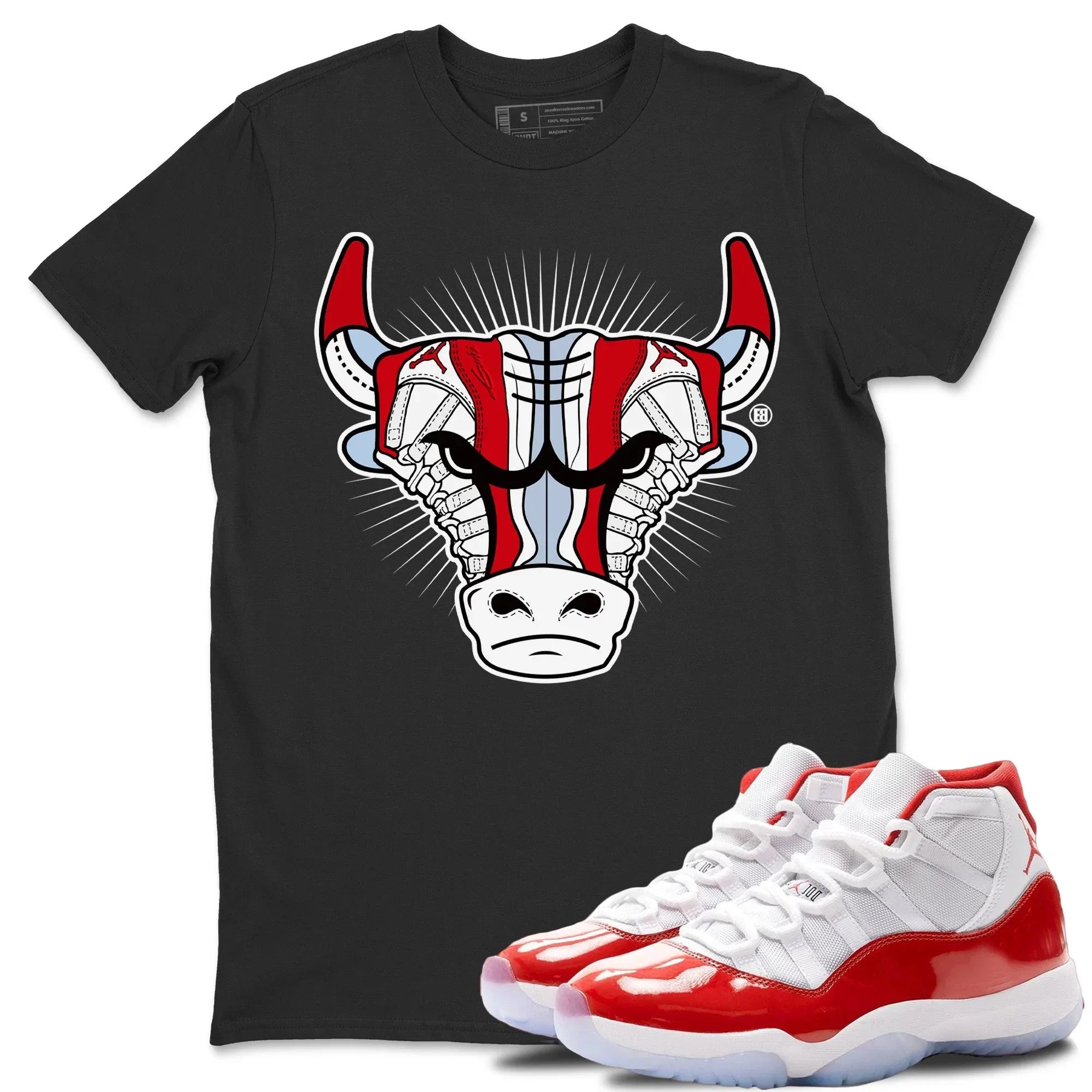 snkmatch Bull Head Unisex Tops - Air Jordan 11 Cherry