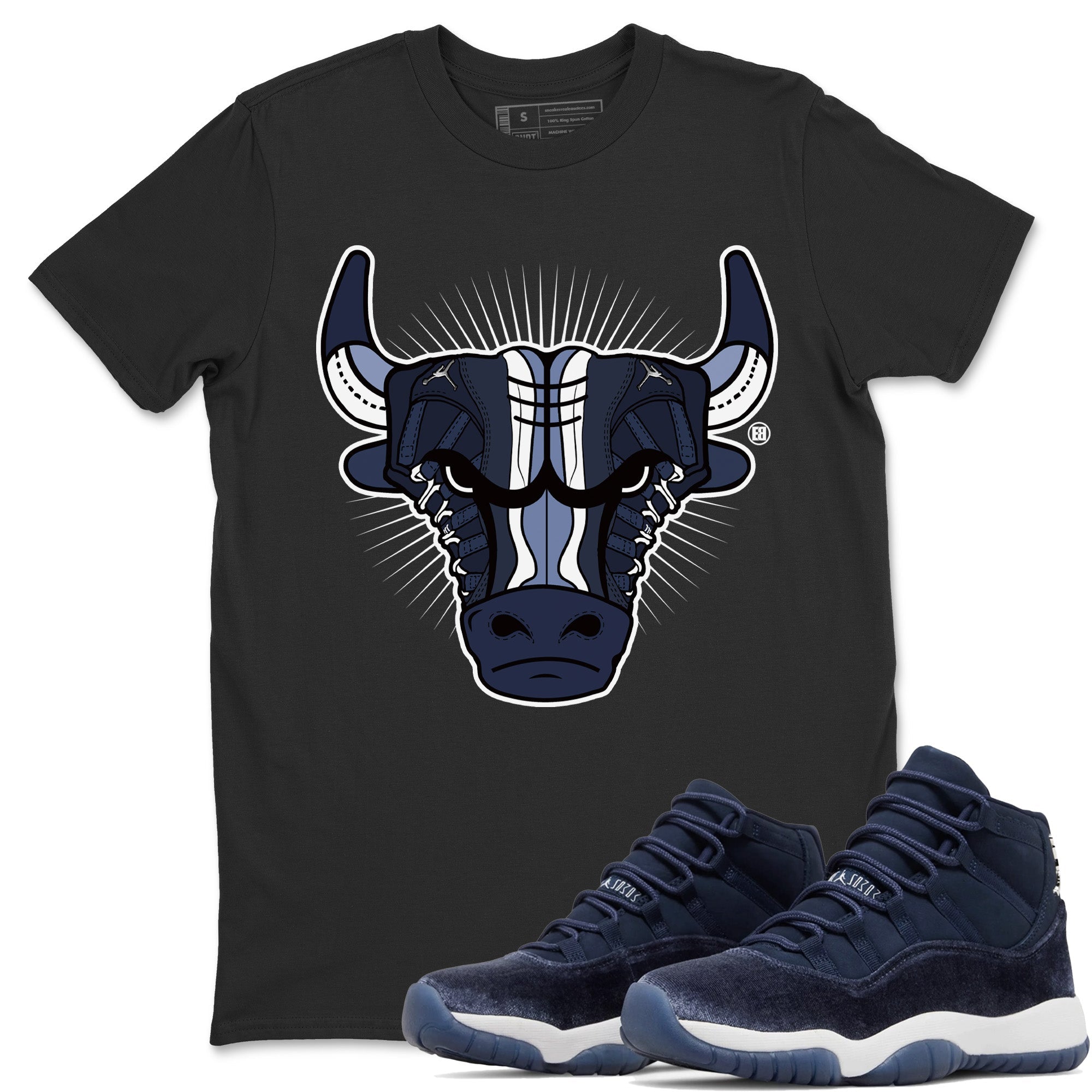 snkmatch Bull Head Unisex Tops - Air Jordan 11 Midnight Navy