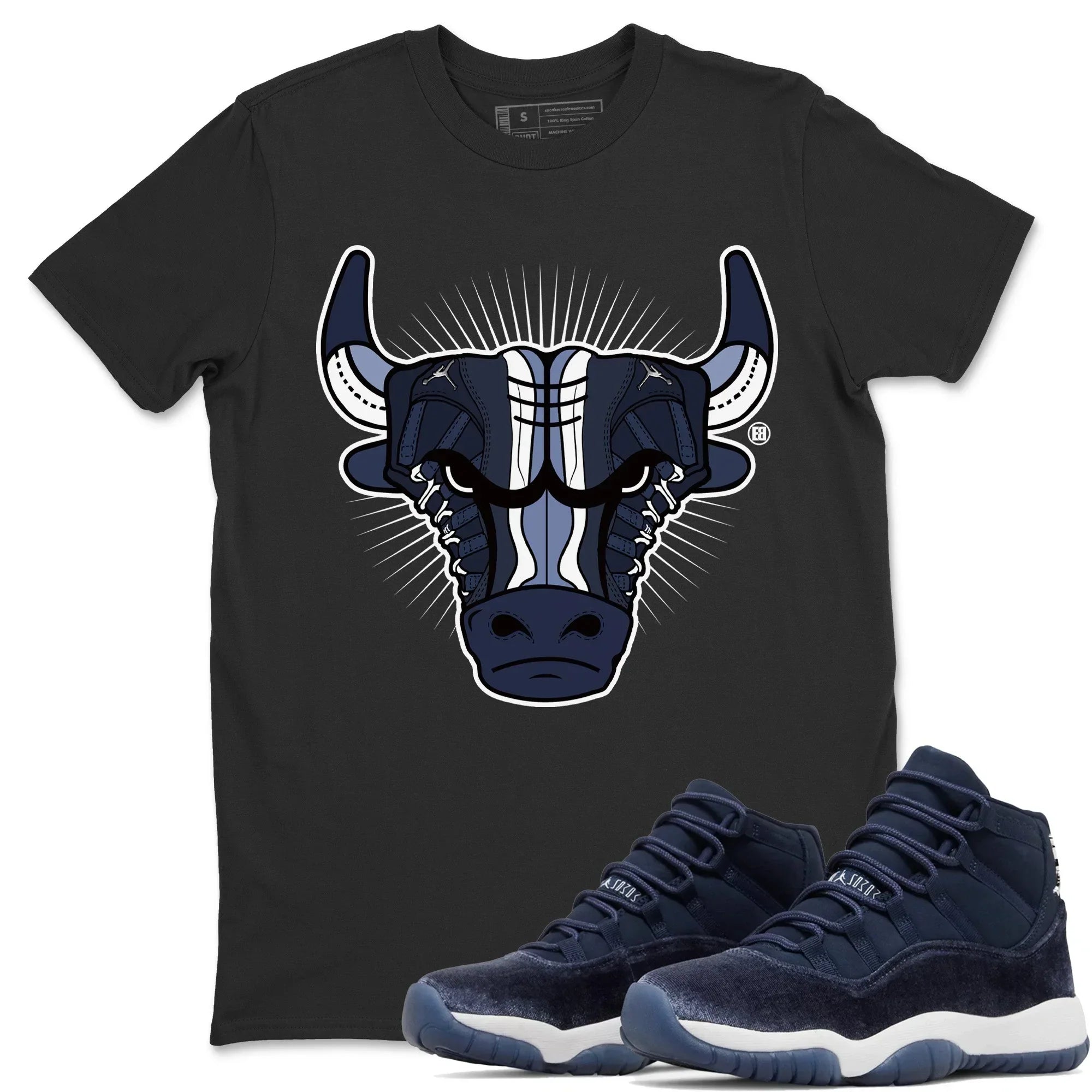 snkmatch Bull Head Unisex Tops - Air Jordan 11 Midnight Navy