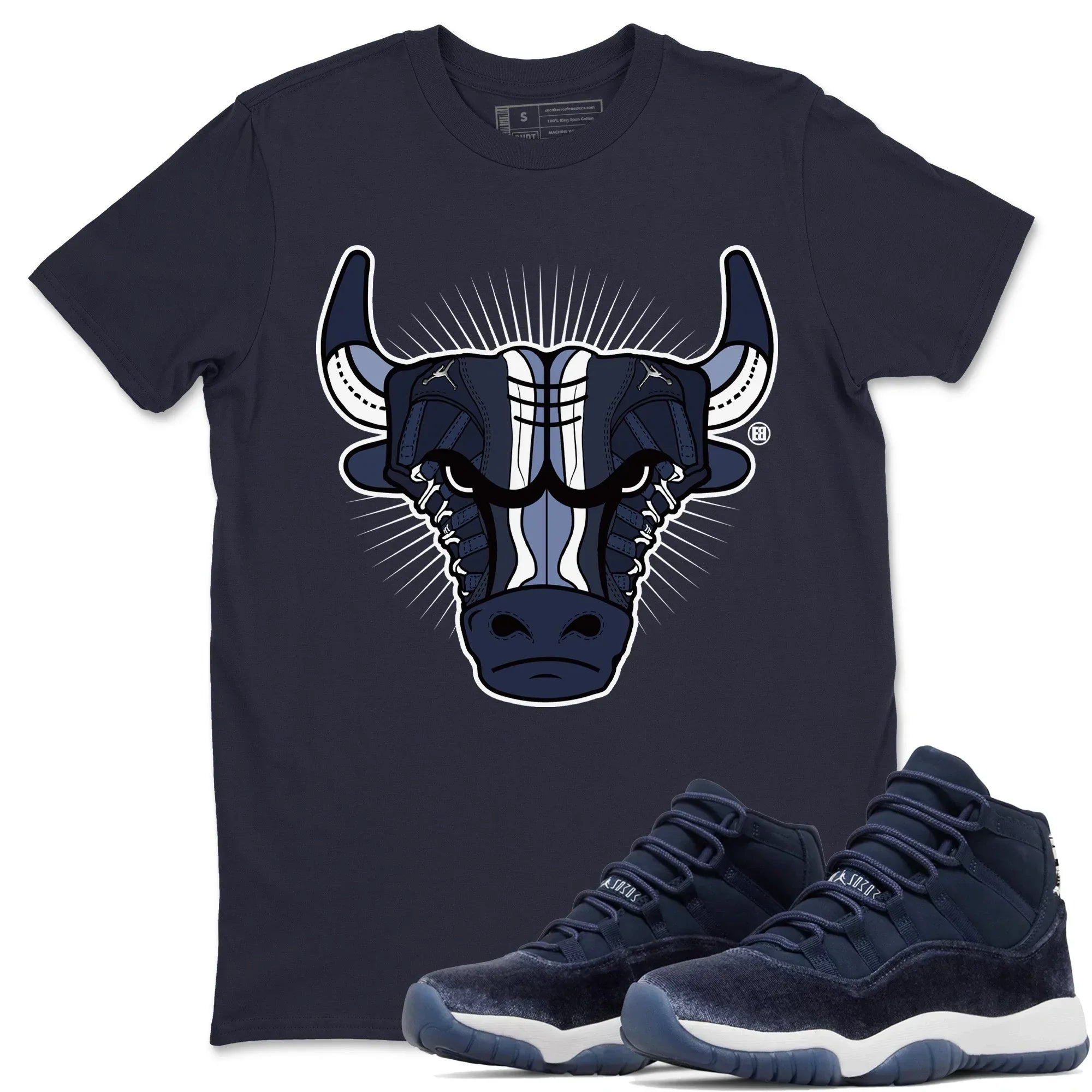 snkmatch Bull Head Unisex Tops - Air Jordan 11 Midnight Navy