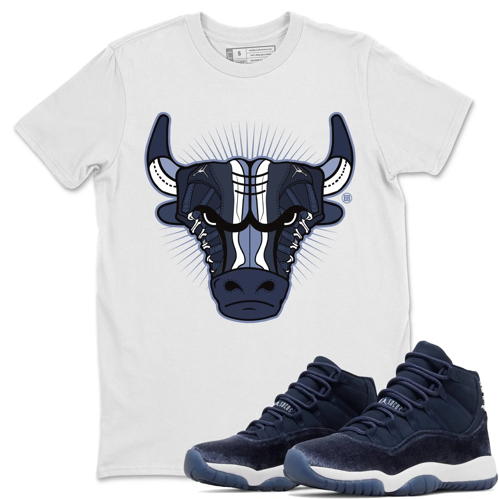 snkmatch Bull Head Unisex Tops - Air Jordan 11 Midnight Navy