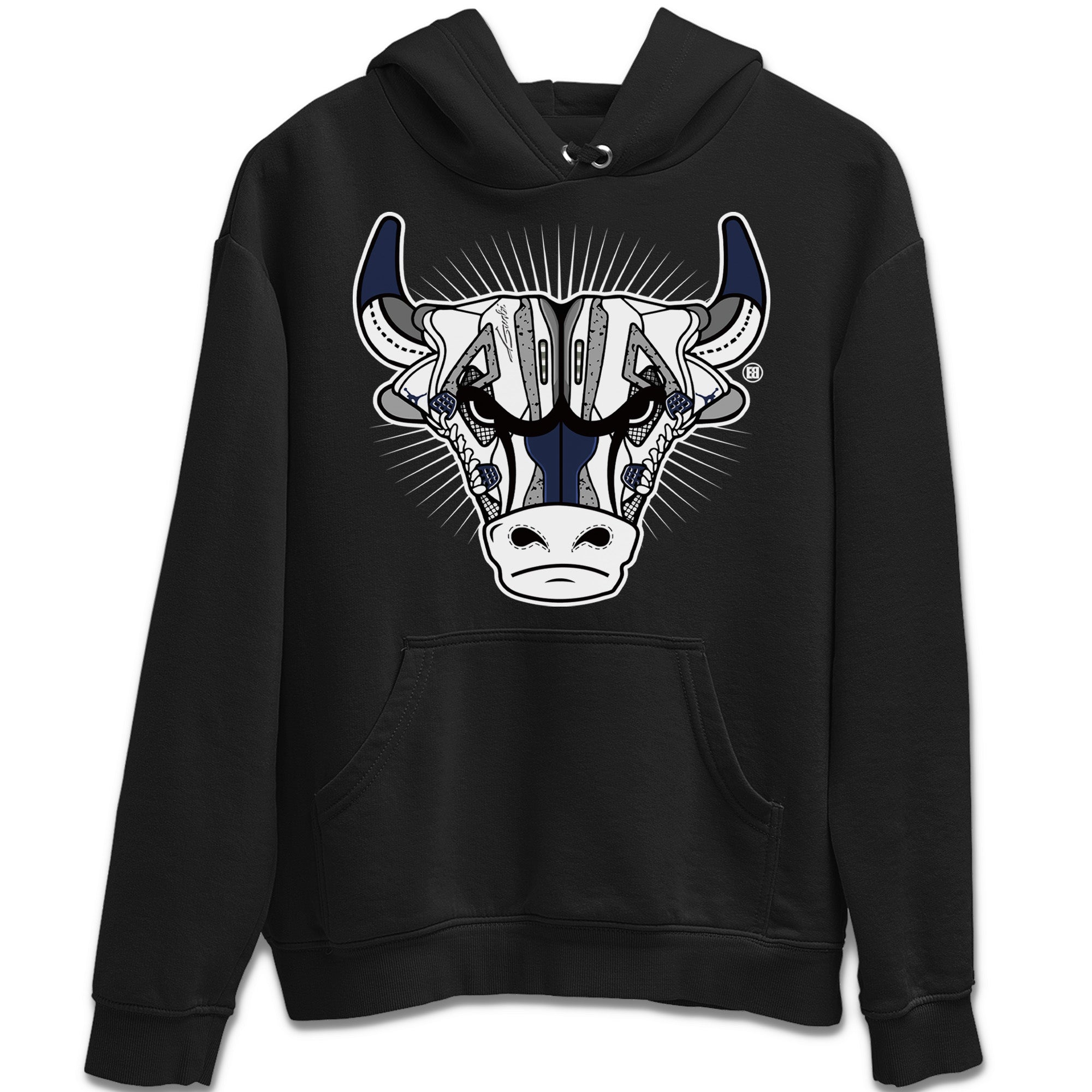 snkmatch Bull Head Unisex Tops - Air Jordan 4 Midnight Navy