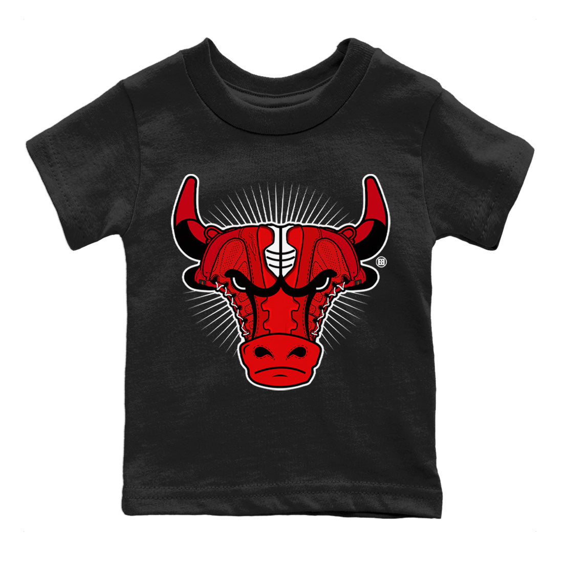 snkmatch Bull Head Kids Tops - Air Jordan 9 Chile Red