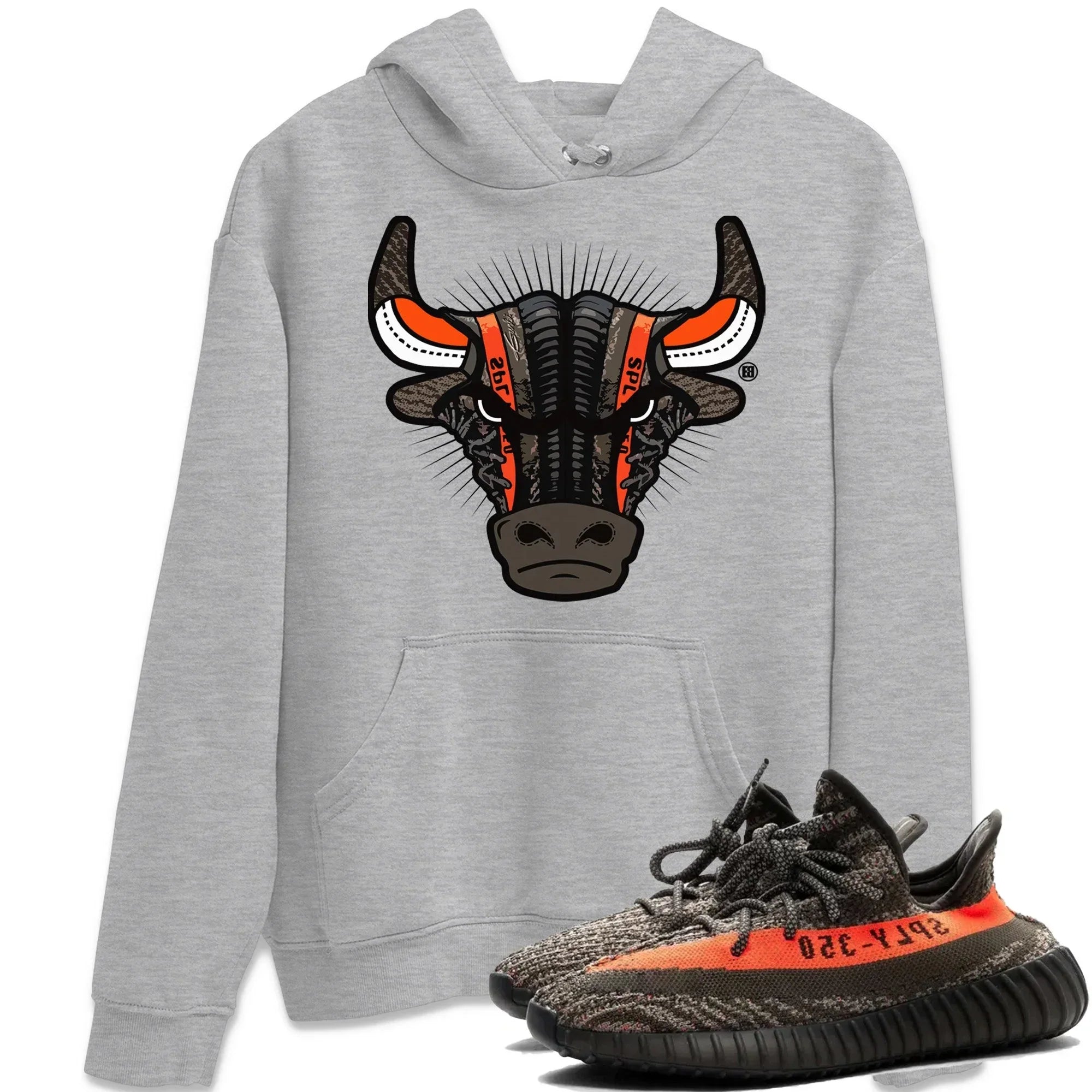 snkmatch Bull Head Unisex Tops - Yeezy 350 Carbon Beluga