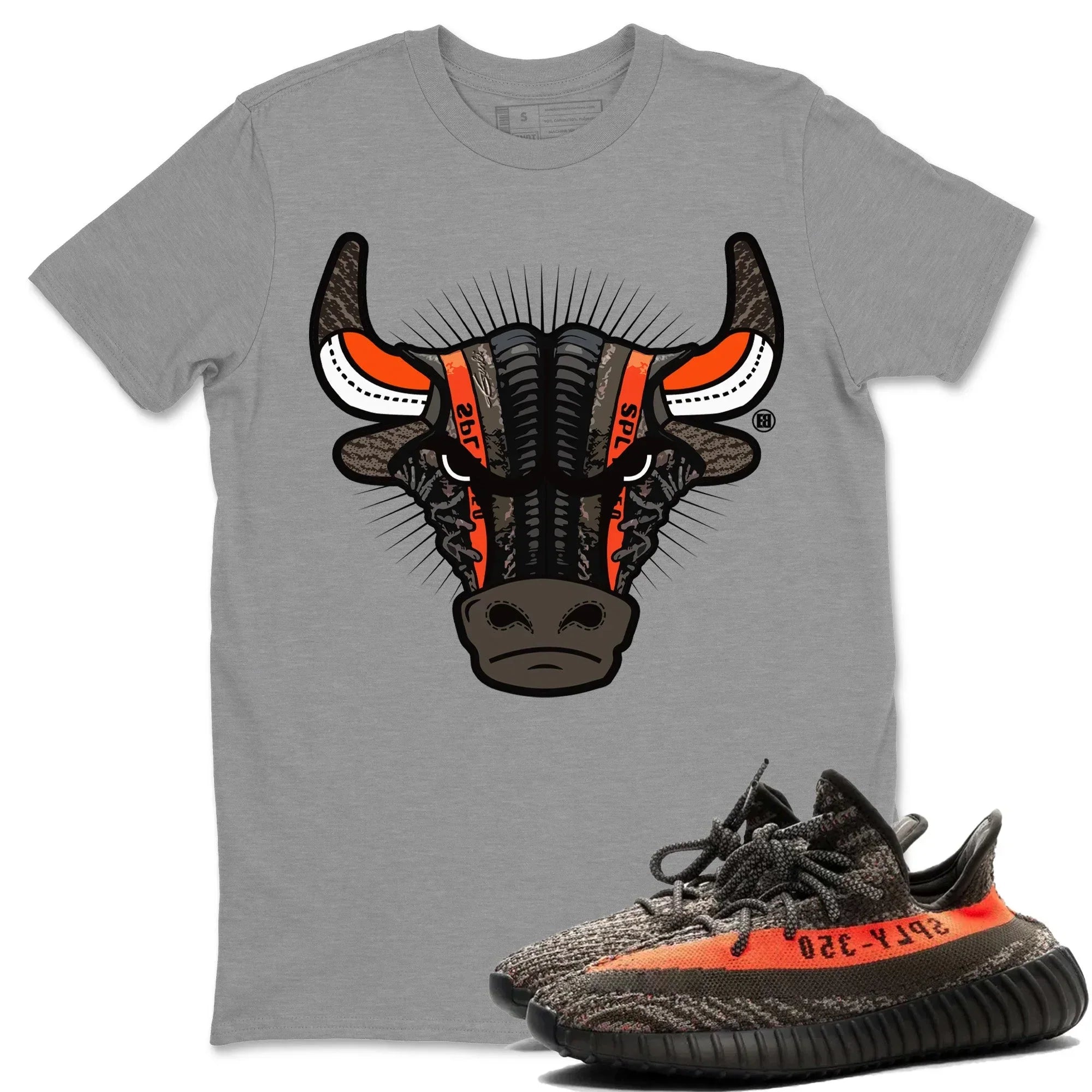 snkmatch Bull Head Unisex Tops - Yeezy 350 Carbon Beluga