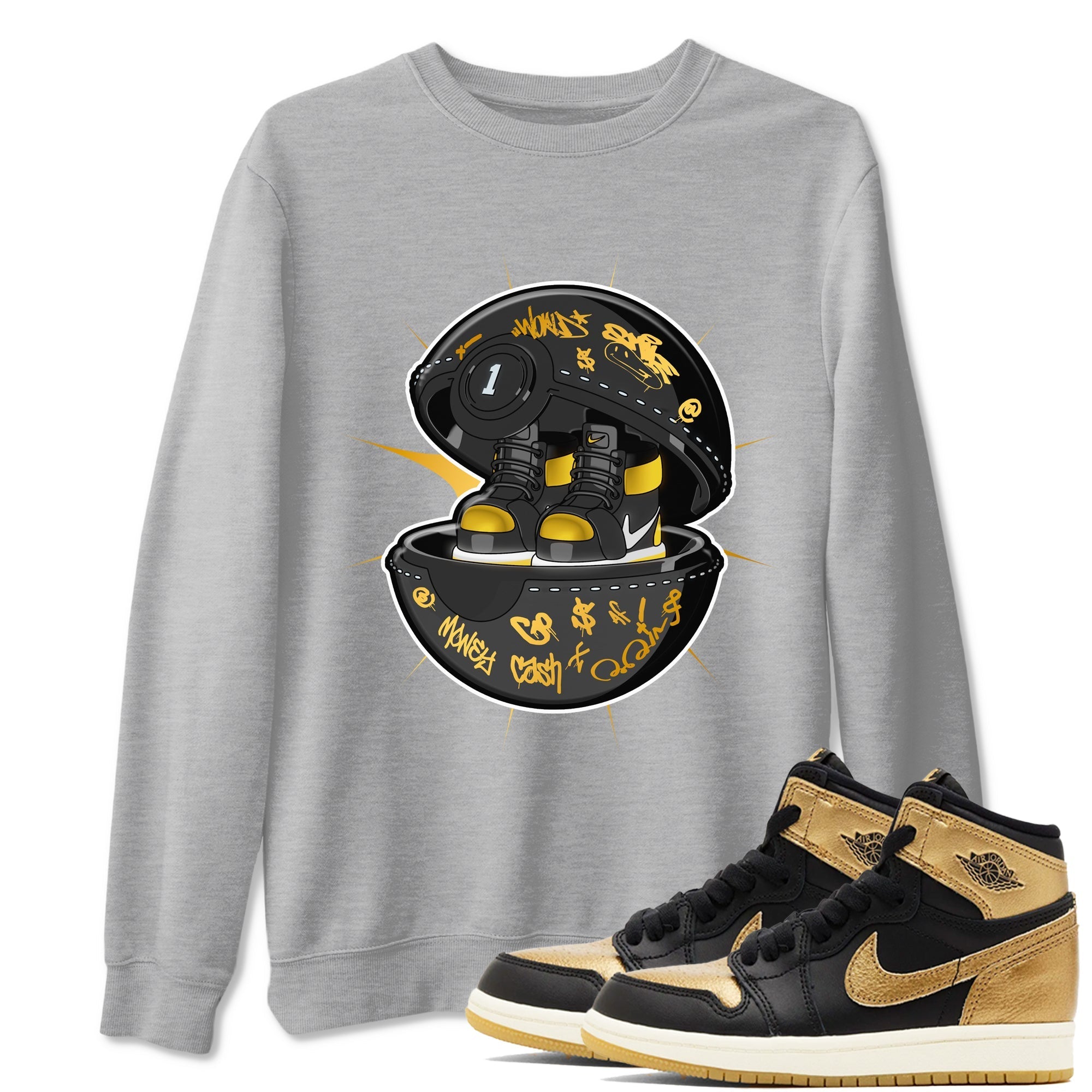 snkmatch Capsule snkmatch Tees - Air Jordan 1 Black Metallic Gold