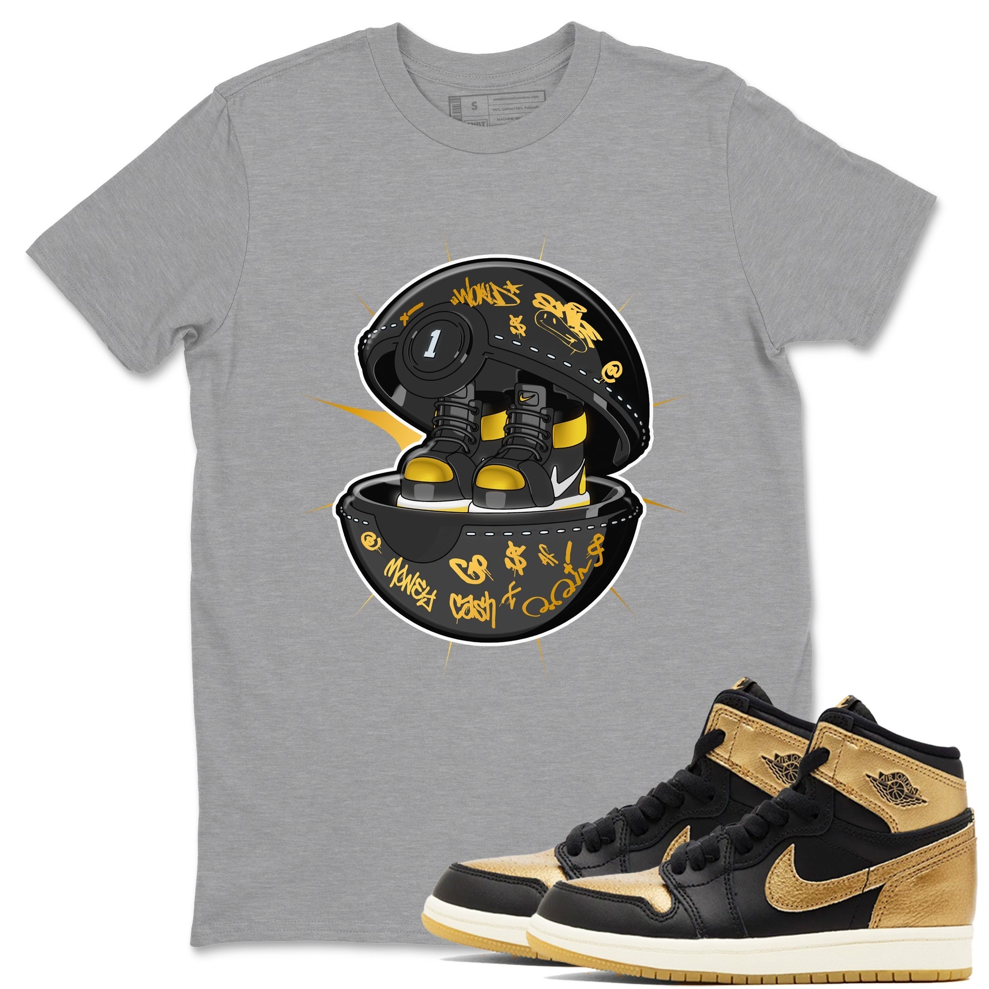 snkmatch Capsule snkmatch Tees - Air Jordan 1 Black Metallic Gold