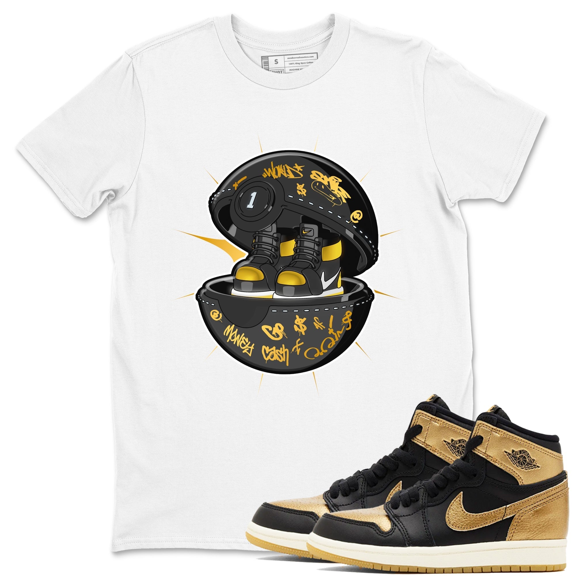 snkmatch Capsule snkmatch Tees - Air Jordan 1 Black Metallic Gold