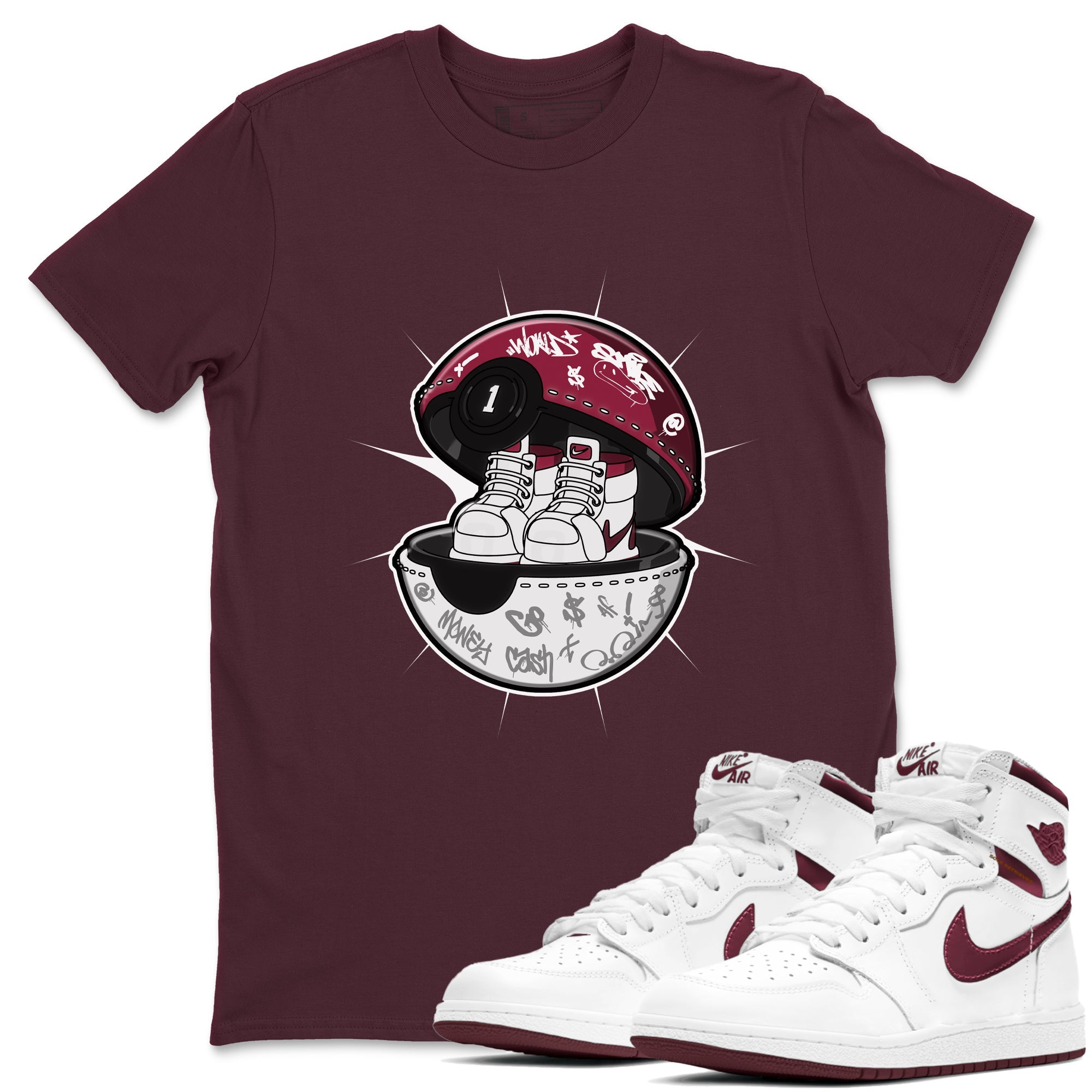 snkmatch Capsule snkmatch Tee - Air Jordan 1 Metallic Burgundy