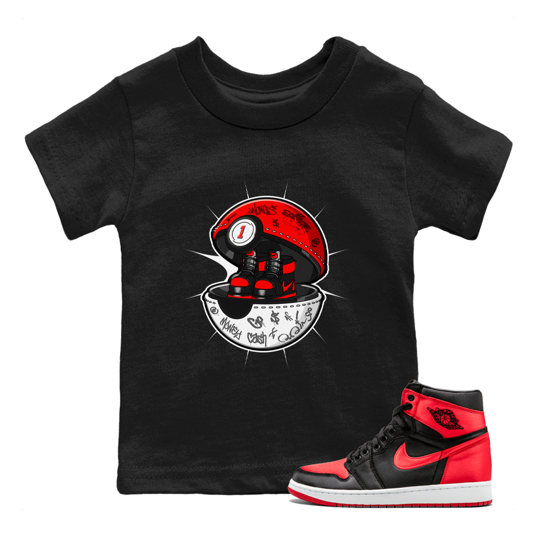 snkmatch Capsule snkmatch Tee Kids - Air Jordan 1 Satin Bred
