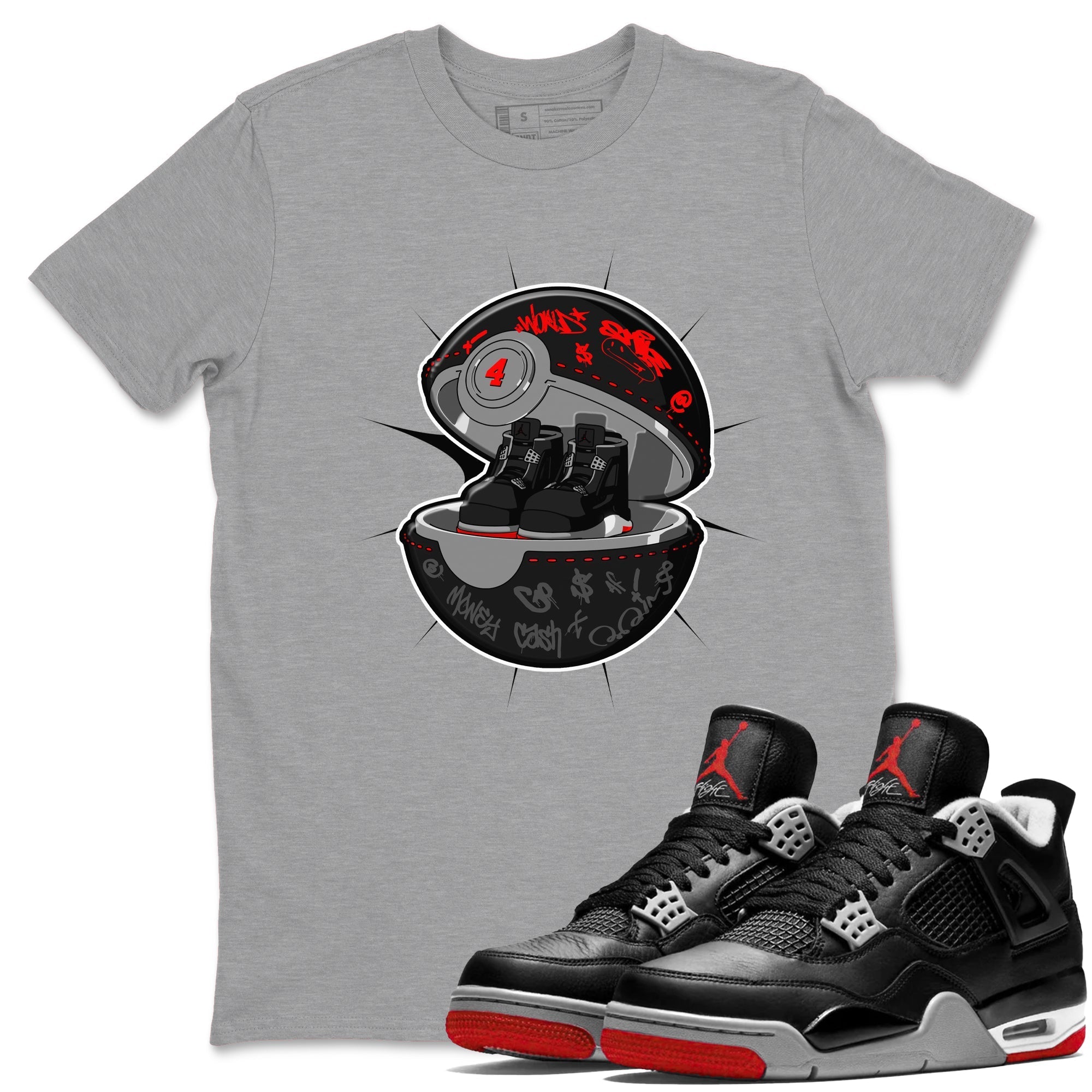 snkmatch Capsule snkmatch Tee - Air Jordan 4 Bred Reimagined