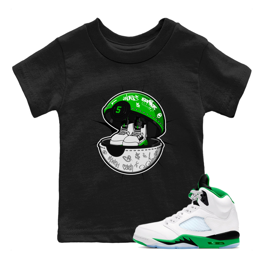 snkmatch Capsule snkmatch Tee Kids - Air Jordan 5 Lucky Green