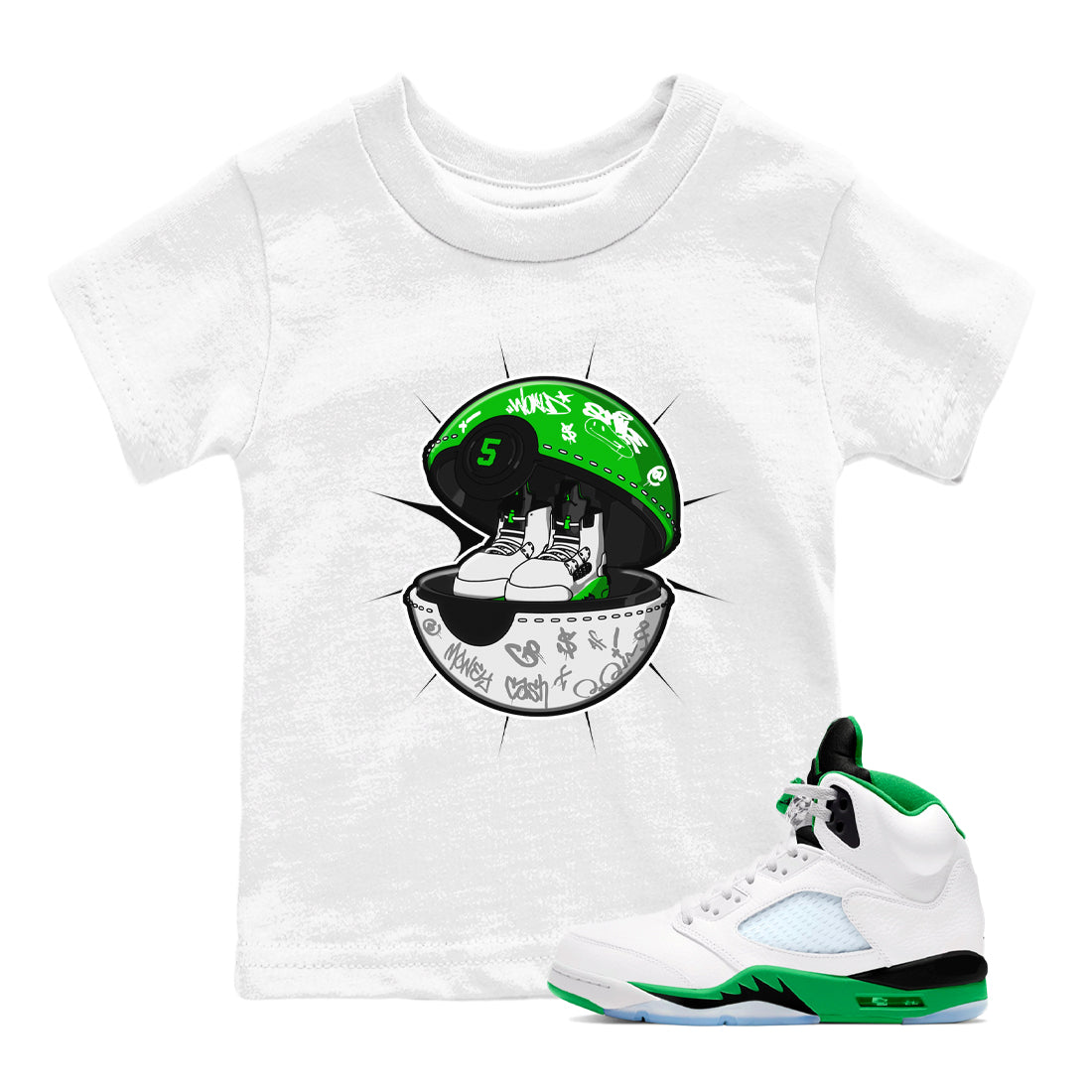 snkmatch Capsule snkmatch Tee Kids - Air Jordan 5 Lucky Green