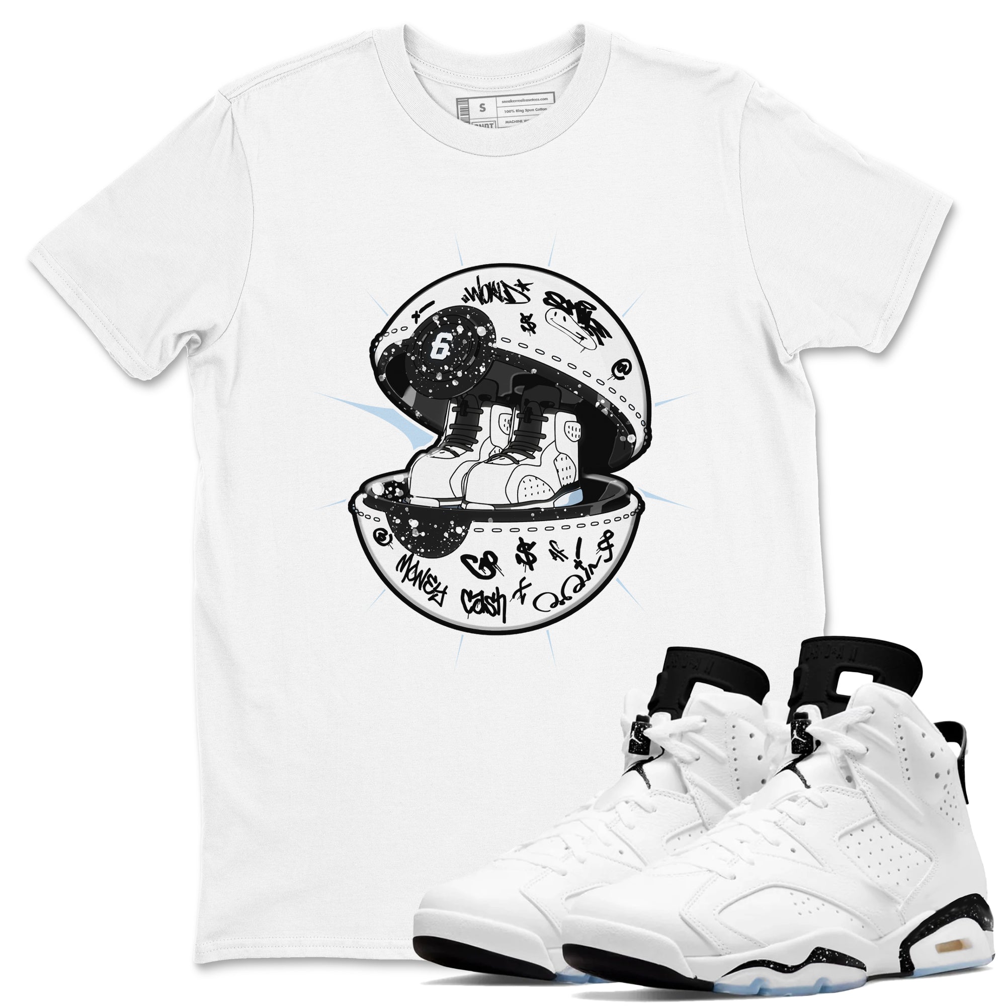 snkmatch Capsule snkmatch Tees - Air Jordan 6 White Black
