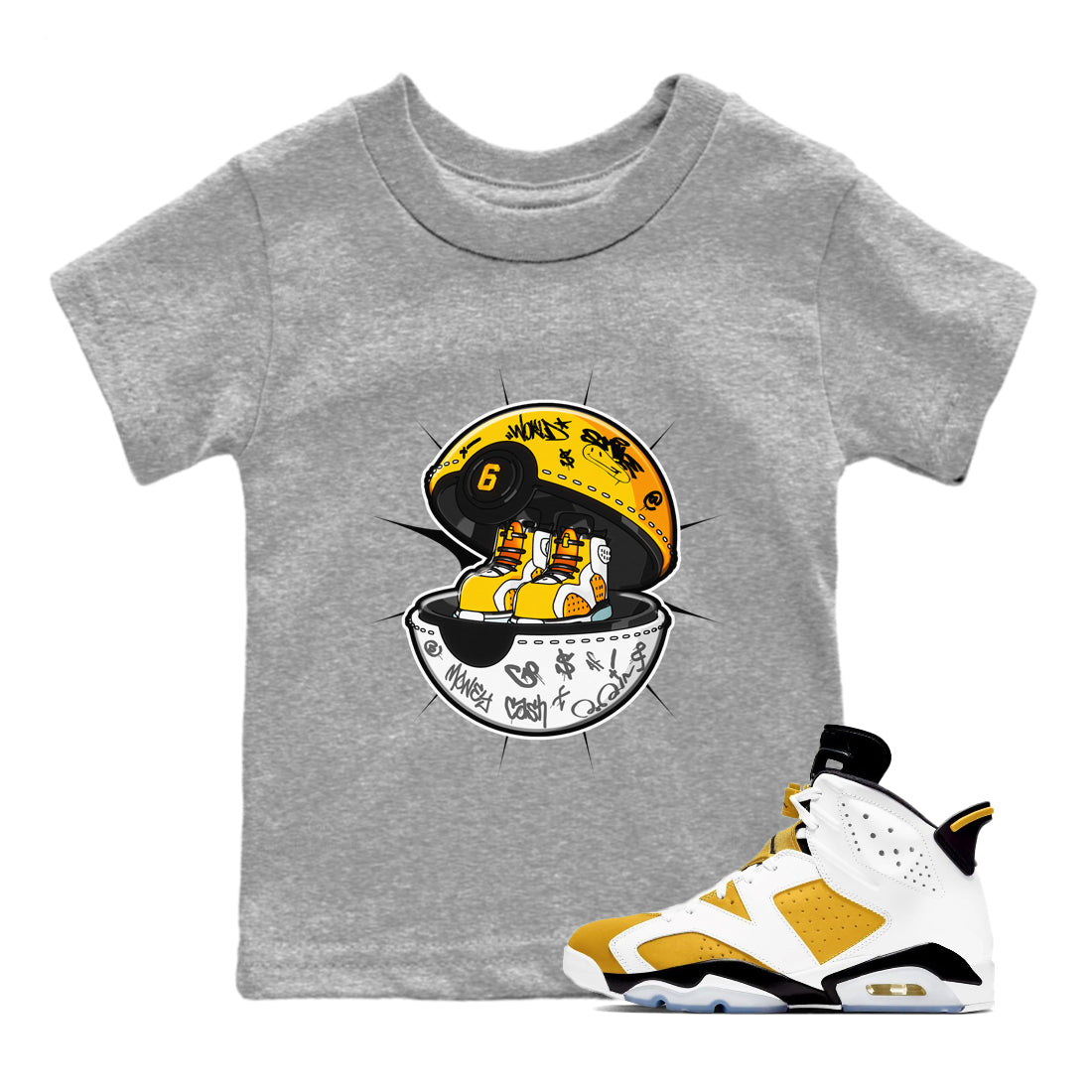 snkmatch Capsule snkmatch Tee Kids - Air Jordan 6 Yellow Ochre