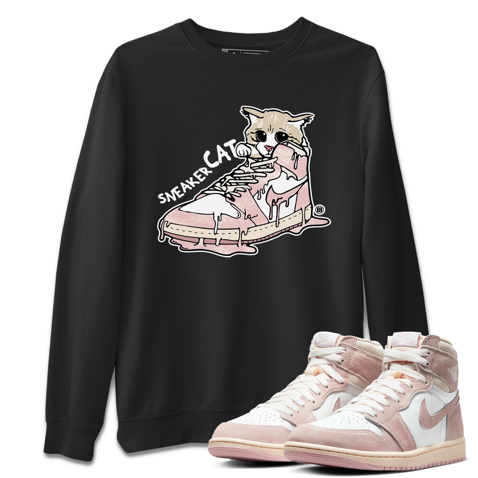 snkmatch Cat Unisex Tops - Air Jordan 1 Washed Pink