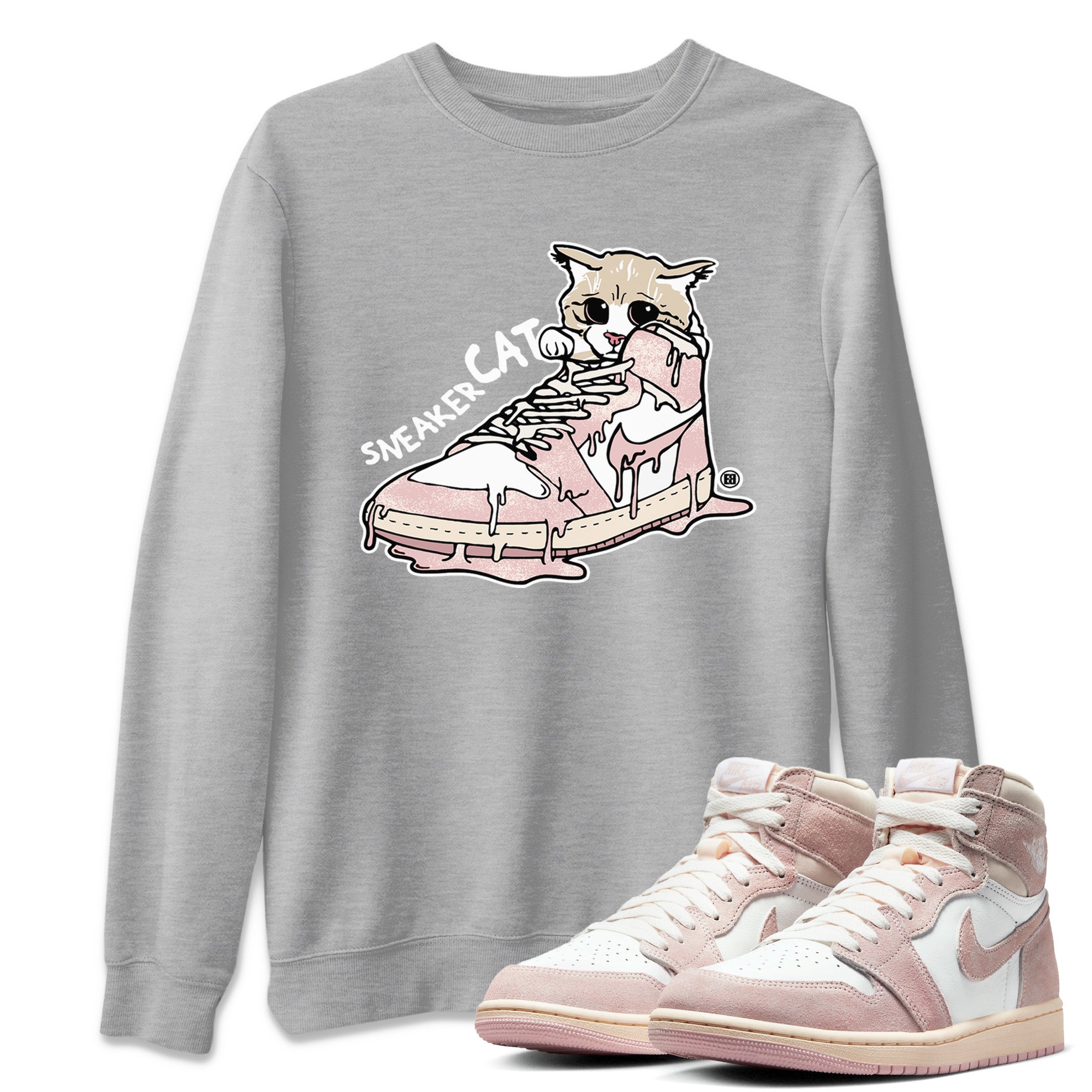 snkmatch Cat Unisex Tops - Air Jordan 1 Washed Pink