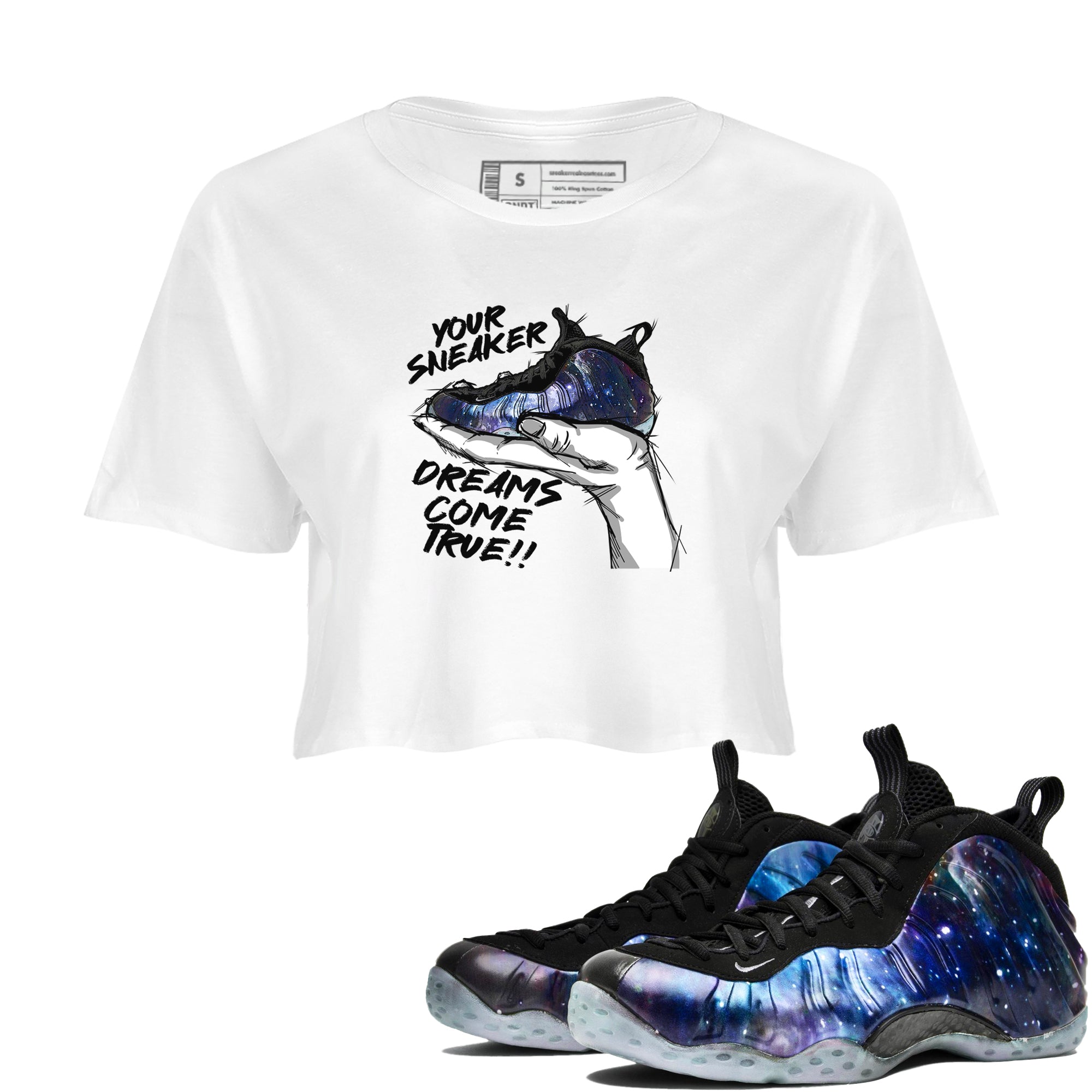 snkmatch Dreams snkmatch Women's Top - Air Foamposite One Galaxy