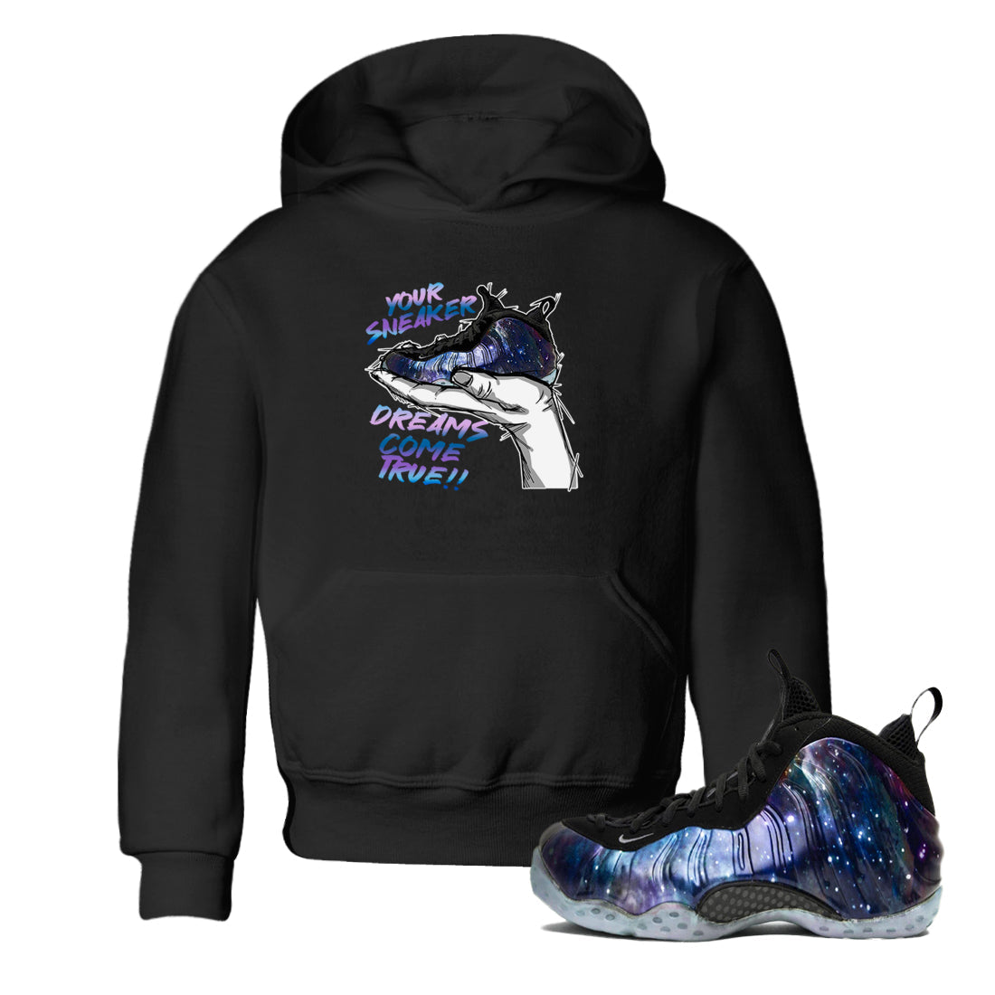 snkmatch Dreams snkmatch Tees Kids - Air Foamposite One Galaxy