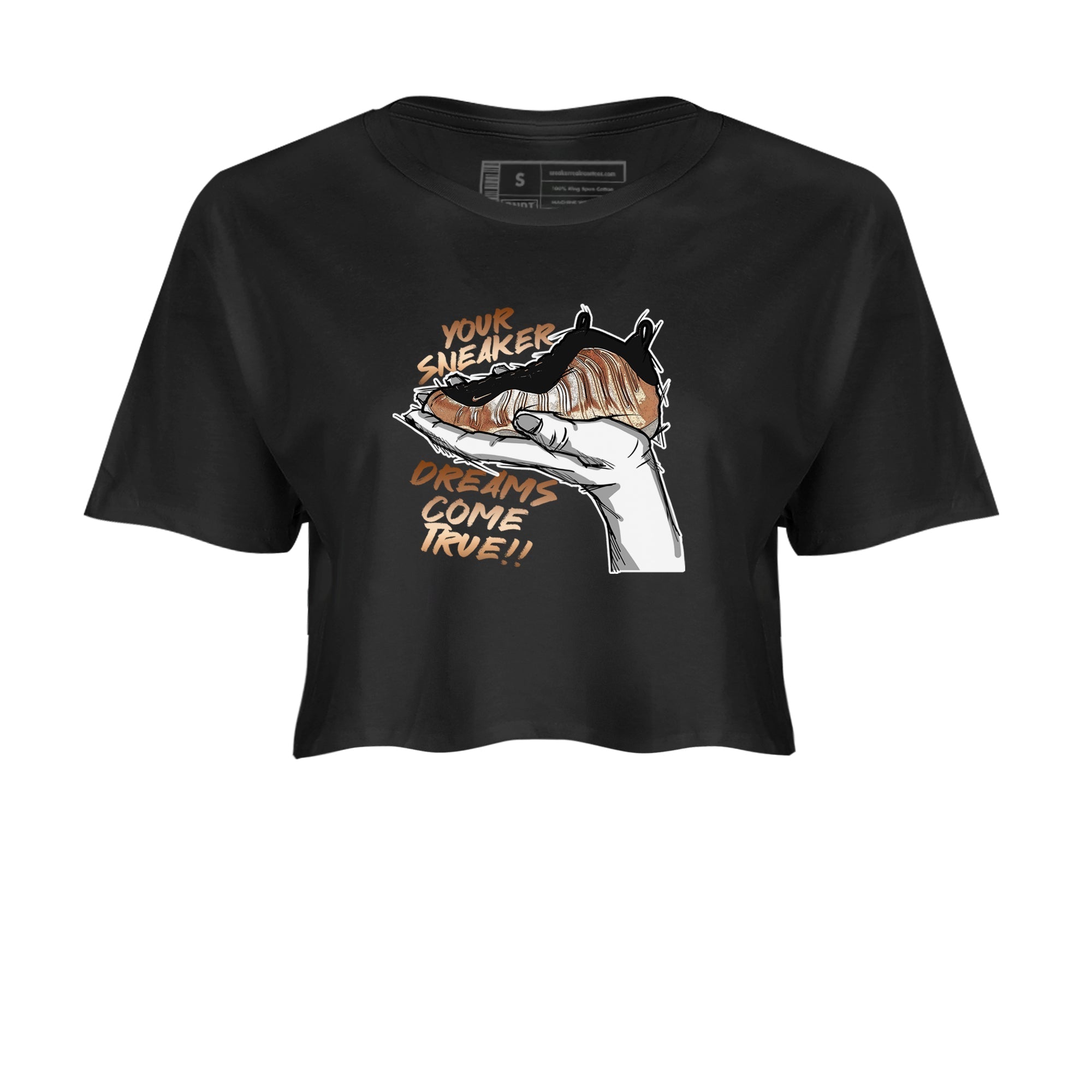 snkmatch Dreams snkmatch Women's Top - Air Foamposite One Metallic Copper
