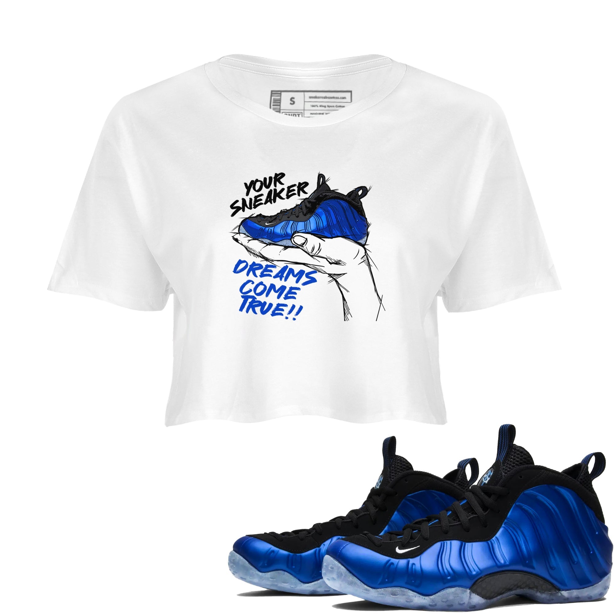 snkmatch Dreams snkmatch Women's Top - Air Foamposite One Royal