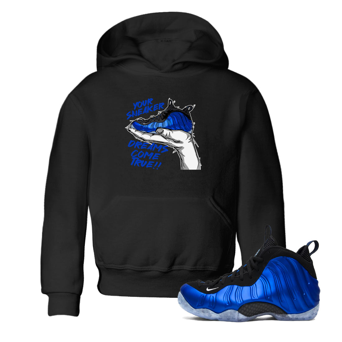 snkmatch Dreams snkmatch Tees Kids - Air Foamposite One Royal
