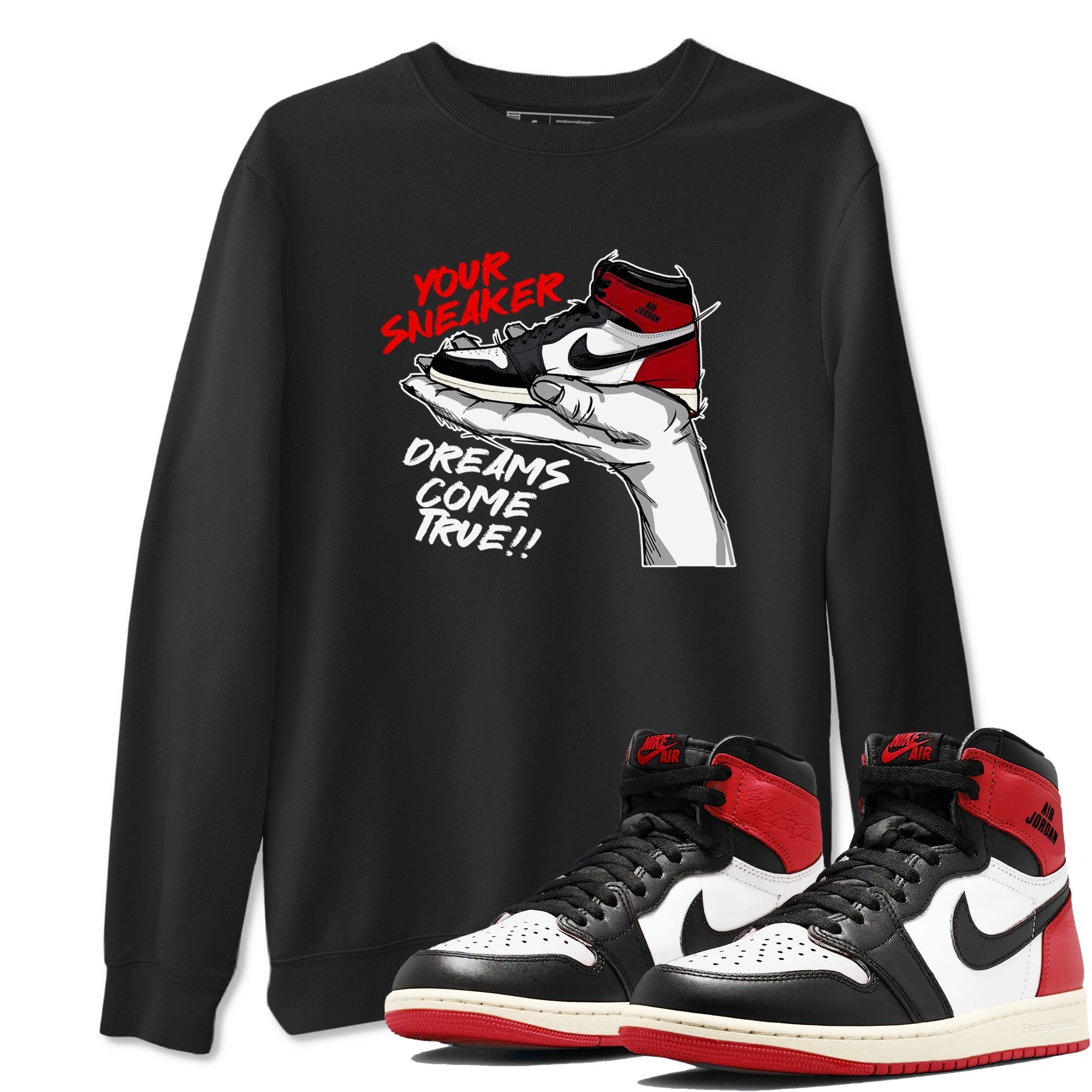 snkmatch Dreams snkmatch Tees - Air Jordan 1 Black Toe Reimagined