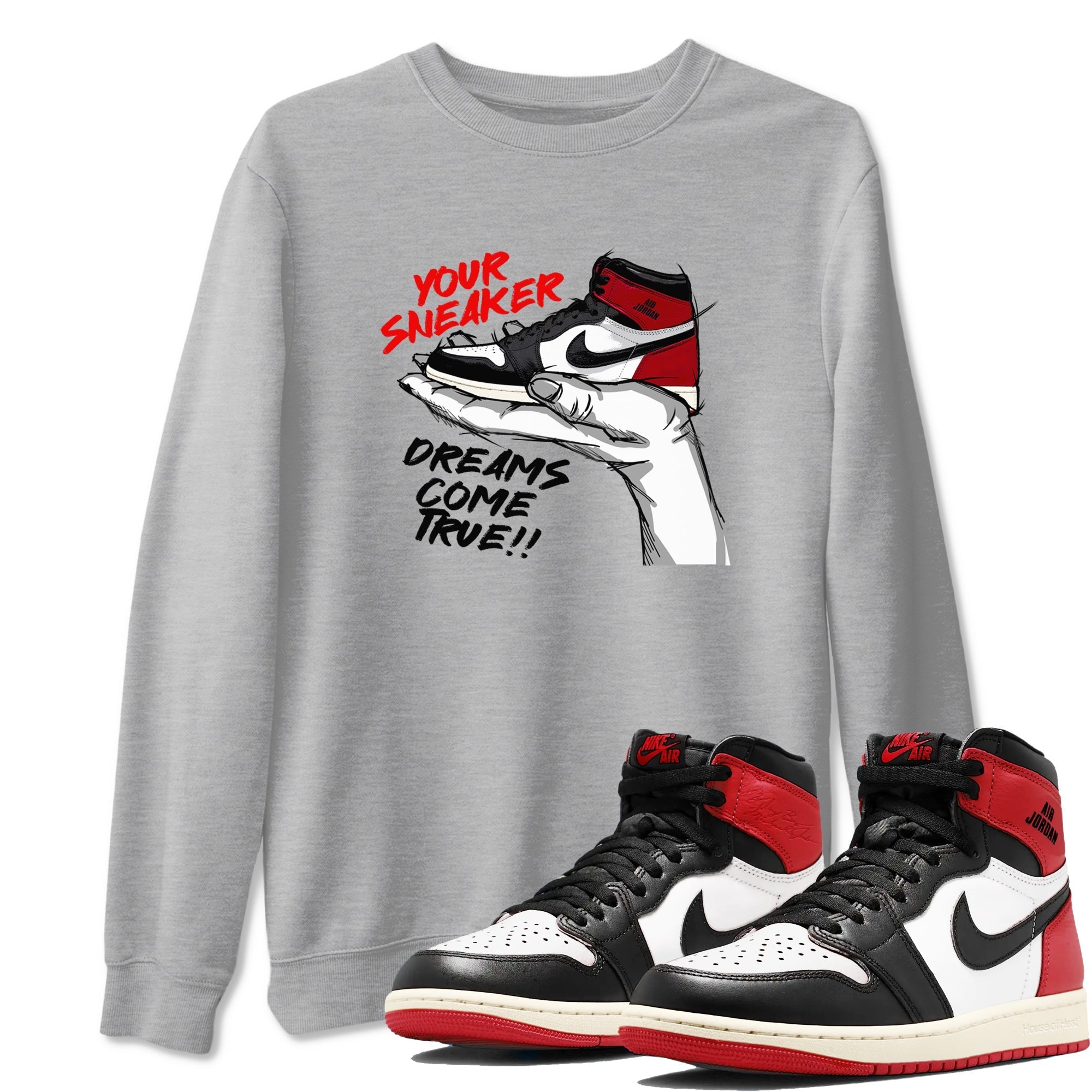 snkmatch Dreams snkmatch Tees - Air Jordan 1 Black Toe Reimagined