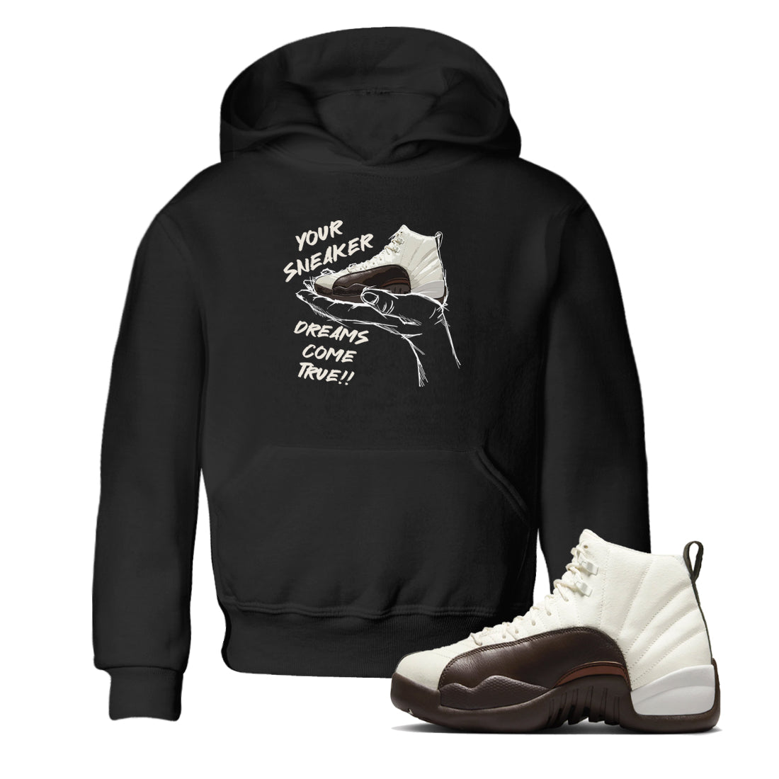snkmatch Dreams snkmatch Tees Kids - Air Jordan 12 Baroque Brown