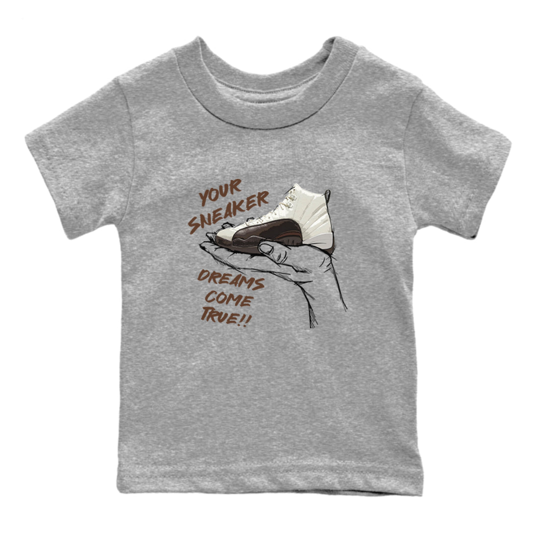 snkmatch Dreams snkmatch Tees Kids - Air Jordan 12 Baroque Brown