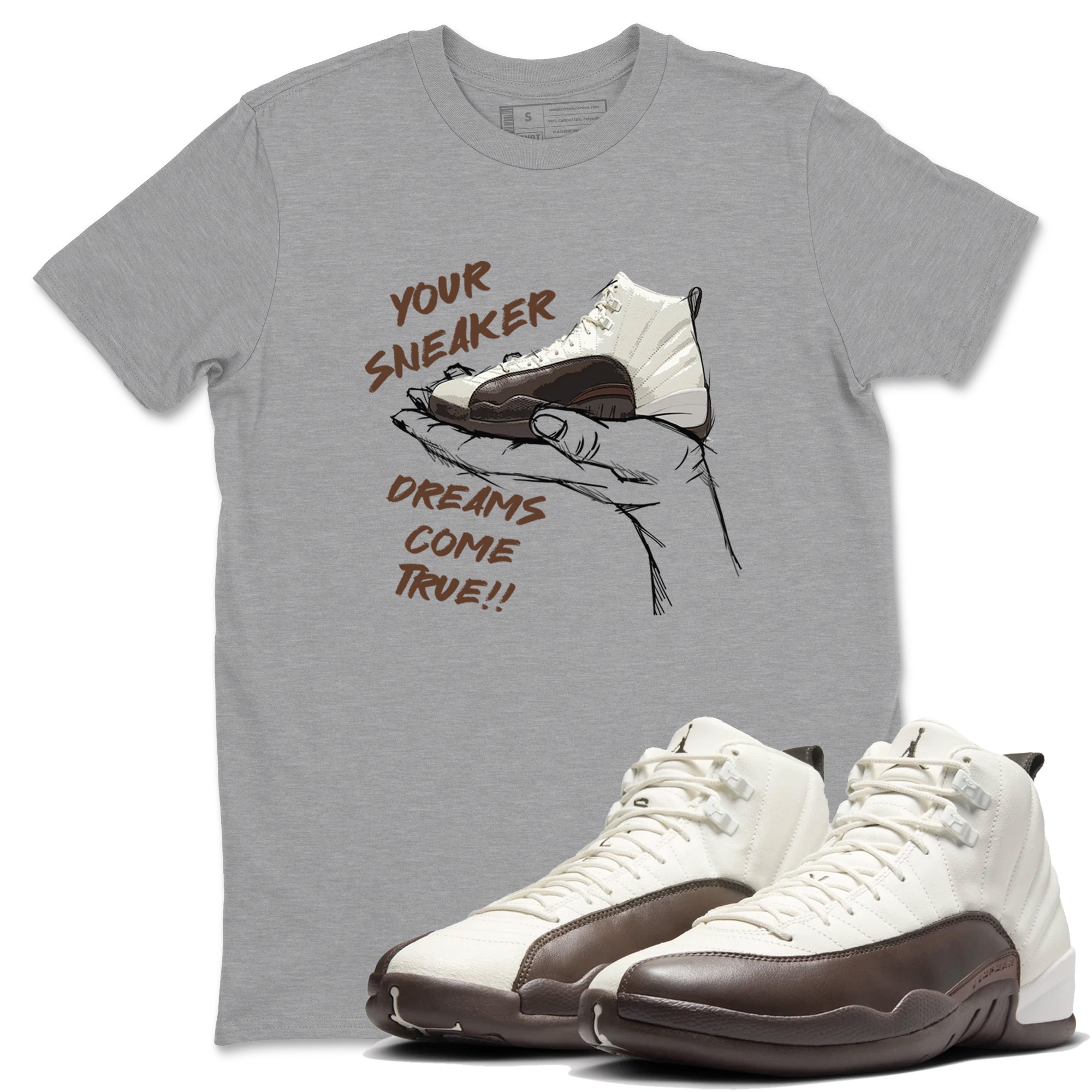 snkmatch Dreams snkmatch Tees - Air Jordan 12 Baroque Brown