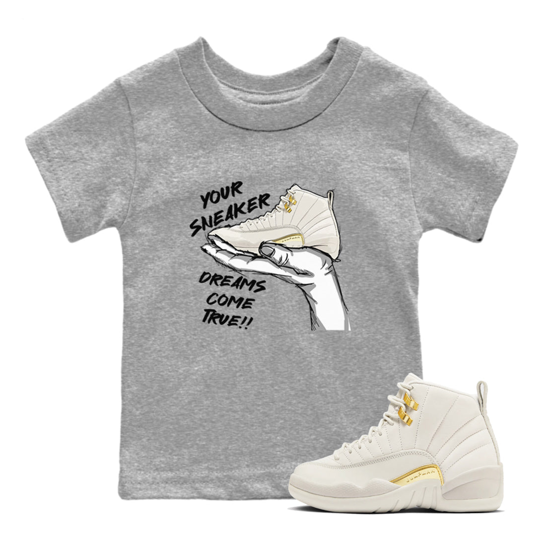 snkmatch Dreams snkmatch Tees Kids - Air Jordan 12 Phantom