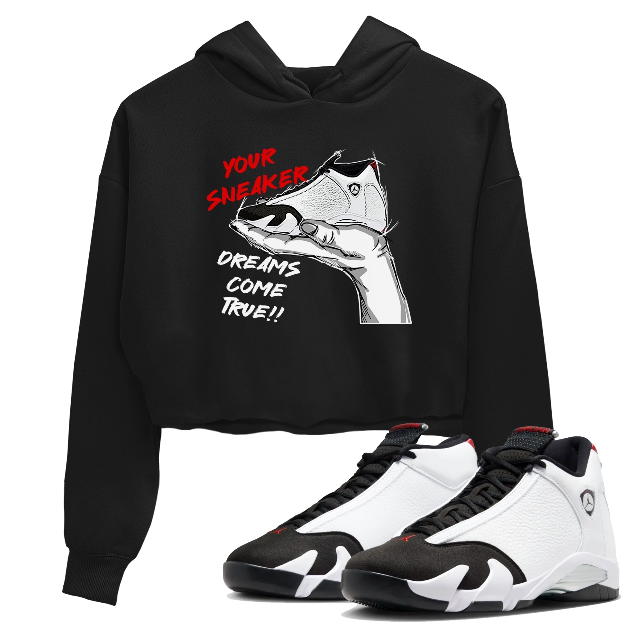 snkmatch Dreams snkmatch Women's Top - Air Jordan 14 Black Toe