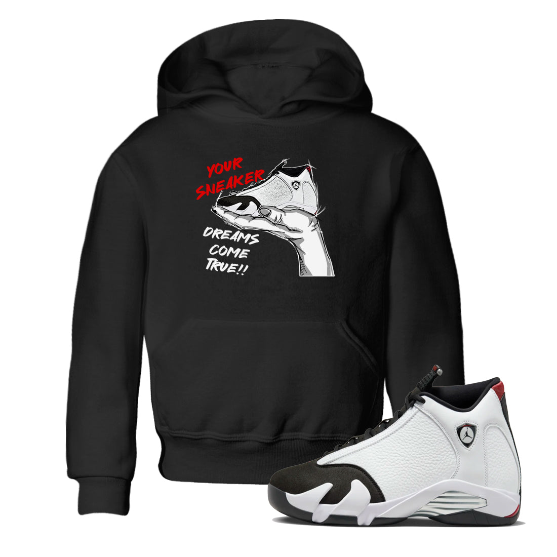 snkmatch Dreams snkmatch Tees Kids - Air Jordan 14 Black Toe