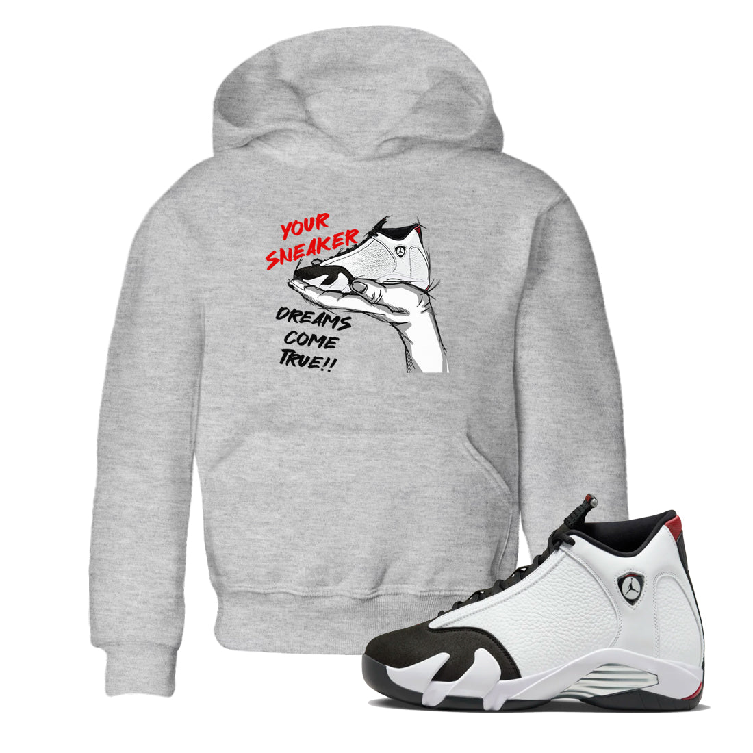 snkmatch Dreams snkmatch Tees Kids - Air Jordan 14 Black Toe