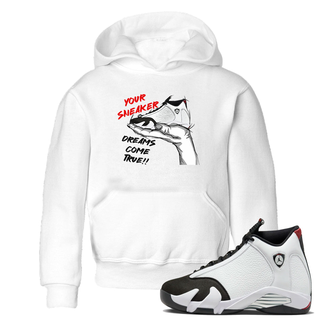 snkmatch Dreams snkmatch Tees Kids - Air Jordan 14 Black Toe